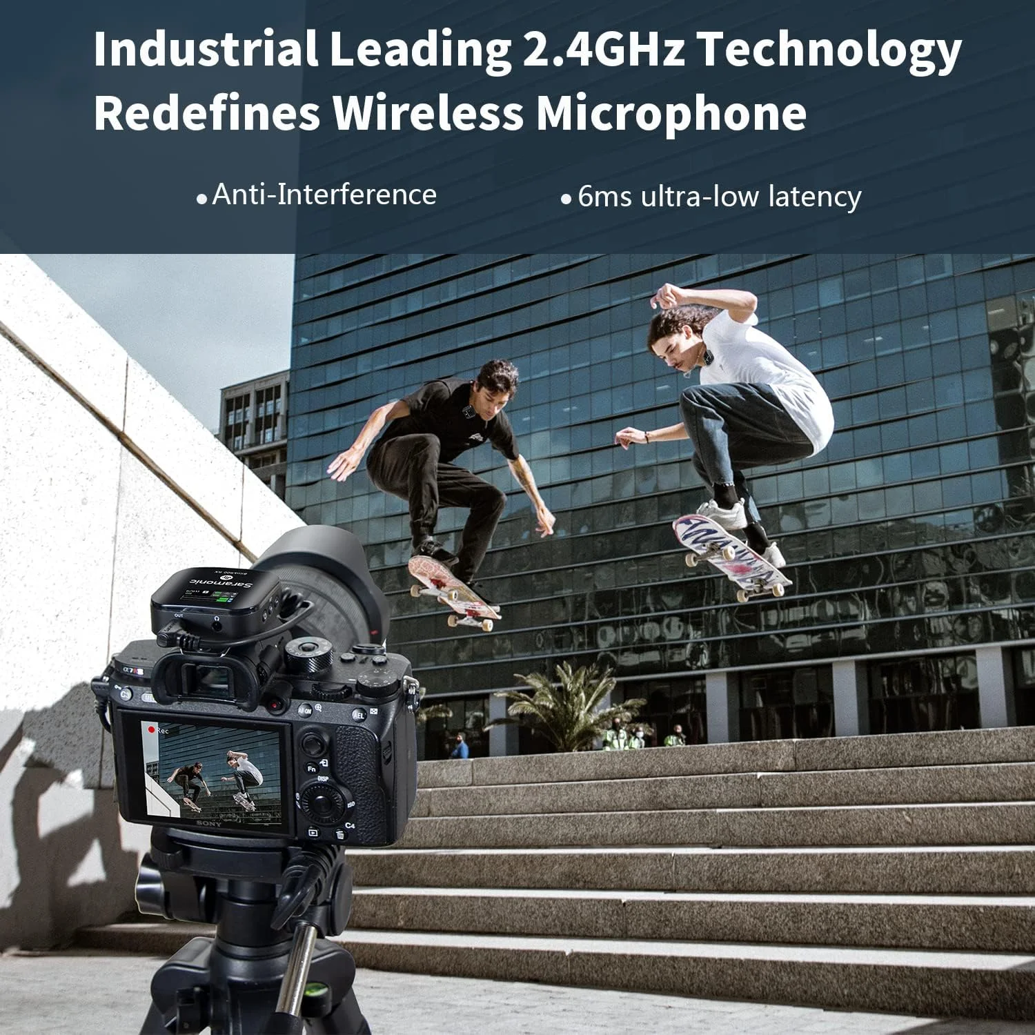 سیستم میکروفون بی سیم دو کاناله 2.4 گیگاهرتزی Saramonic Blink900 B2 با قابلیت مانیتورینگ همزمان برای دوربین های DSLR، دوربین های فیلمبرداری، آیفون، تلفن های هوشمند اندرویدی و تبلت ها برای TikTok YouTube Vlogging Interview سیستم میکروفون بی سیم دو کاناله 2.4 گیگاهرتزی Saramonic Blink900 B2 با قابلیت مانیتورینگ همزمان برای دوربین های DSLR، دوربین های فیلمبرداری، آیفون، تلفن های هوشمند اندرویدی و تبلت ها برای TikTok YouTube Vlogging Interview