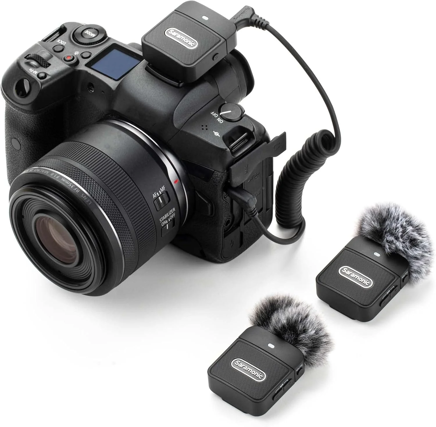 سیستم میکروفون بیسیم گیرهای دو نفره سارامونیک Blink 100 B2 TX+TX+RX 2.4GHz با گیرنده دوگانه قابل نصب روی دوربین و کابلهای TRS و TRRS برای دوربینها، موبایل، کامپیوتر و موارد دیگر سیستم میکروفون بیسیم گیرهای دو نفره سارامونیک Blink 100 B2 TX+TX+RX 2.4GHz با گیرنده دوگانه قابل نصب روی دوربین و کابلهای TRS و TRRS برای دوربینها، موبایل، کامپیوتر و موارد دیگر