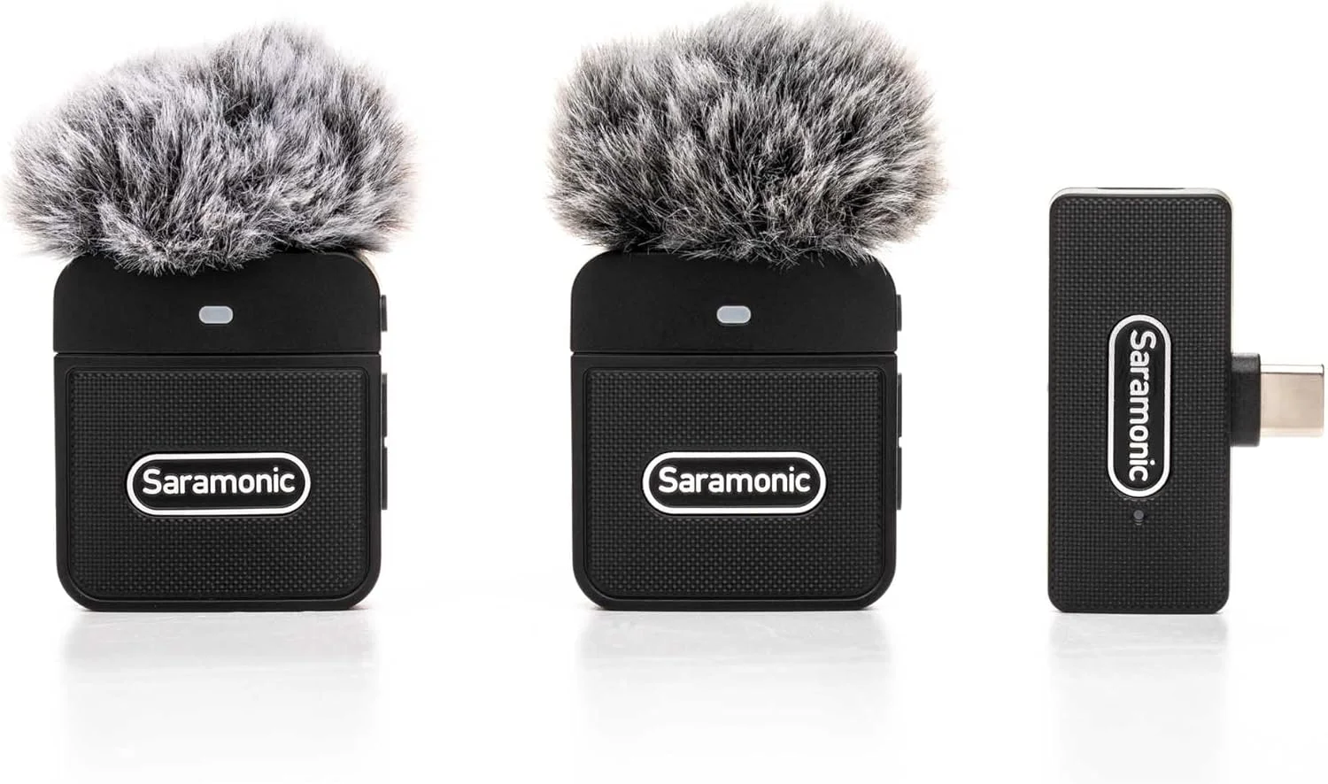 سیستم میکروفون بیسیم دو نفره گیرهای سارامونیک Blink 100 B6 TX+TX+RX 2.4GHz با گیرنده دوگانه USB-C قابل نصب روی دستگاه برای دستگاههای اندروید و iOS، کامپیوترها و غیره سیستم میکروفون بیسیم دو نفره گیرهای سارامونیک Blink 100 B6 TX+TX+RX 2.4GHz با گیرنده دوگانه USB-C قابل نصب روی دستگاه برای دستگاههای اندروید و iOS، کامپیوترها و غیره