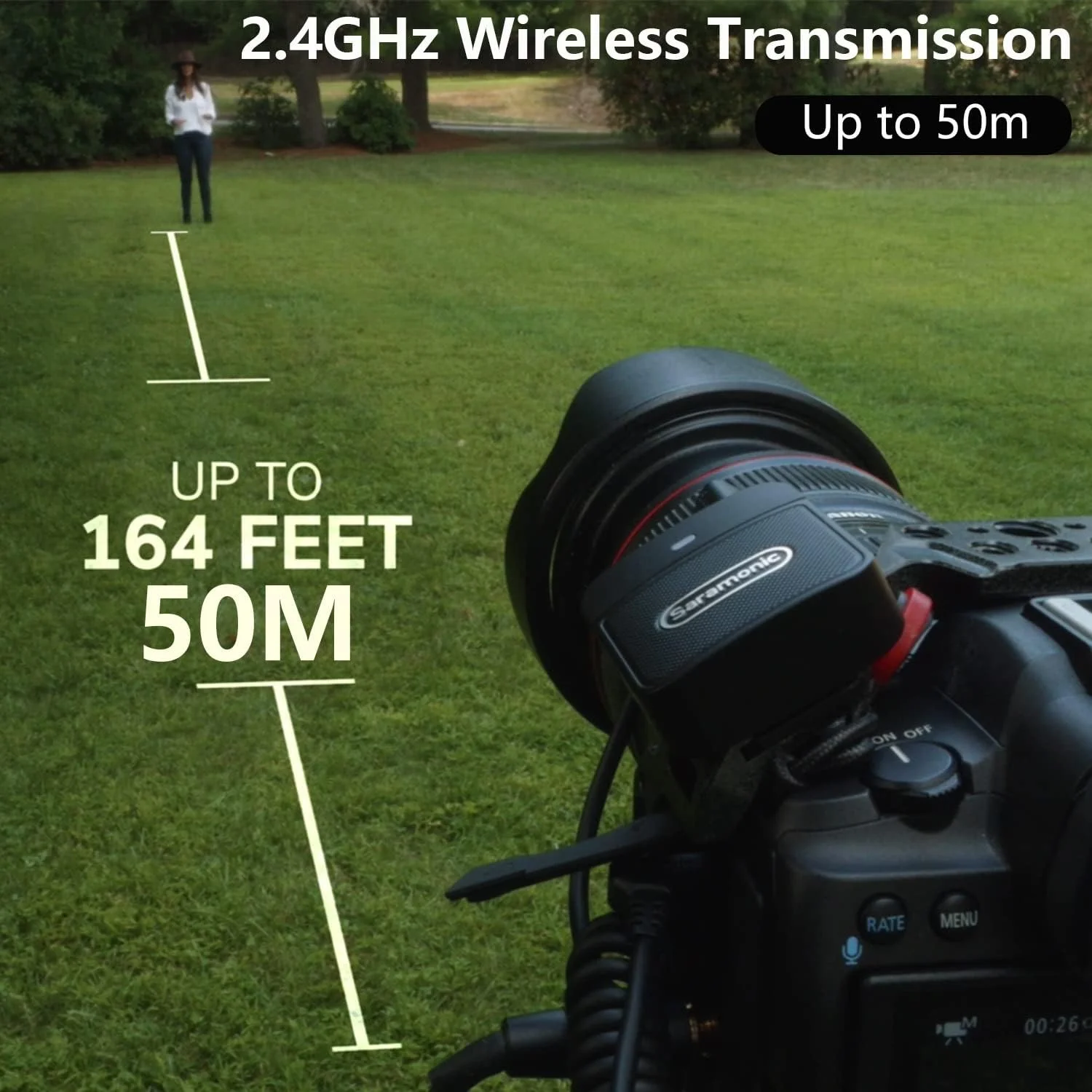 میکروفون یقه ای بی سیم سارامونیک مدل Blink100 B2 2.4GHz، میکروفون یقه ای بی سیم دوگانه برای دوربین ها، گوشی های هوشمند، ضبط DSLR، ولاگ، کاهش نویز، عمر باتری 10 ساعته، 2 فرستنده + 1 گیرنده میکروفون یقه ای بی سیم سارامونیک مدل Blink100 B2 2.4GHz، میکروفون یقه ای بی سیم دوگانه برای دوربین ها، گوشی های هوشمند، ضبط DSLR، ولاگ، کاهش نویز، عمر باتری 10 ساعته، 2 فرستنده + 1 گیرنده