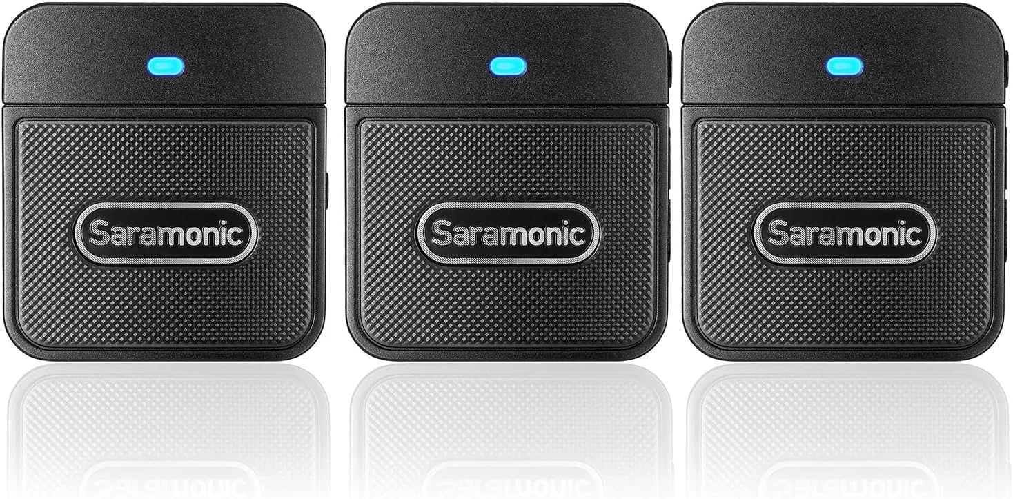 میکروفون یقه ای بی سیم سارامونیک مدل Blink100 B2 2.4GHz، میکروفون یقه ای بی سیم دوگانه برای دوربین ها، گوشی های هوشمند، ضبط DSLR، ولاگ، کاهش نویز، عمر باتری 10 ساعته، 2 فرستنده + 1 گیرنده میکروفون یقه ای بی سیم سارامونیک مدل Blink100 B2 2.4GHz، میکروفون یقه ای بی سیم دوگانه برای دوربین ها، گوشی های هوشمند، ضبط DSLR، ولاگ، کاهش نویز، عمر باتری 10 ساعته، 2 فرستنده + 1 گیرنده