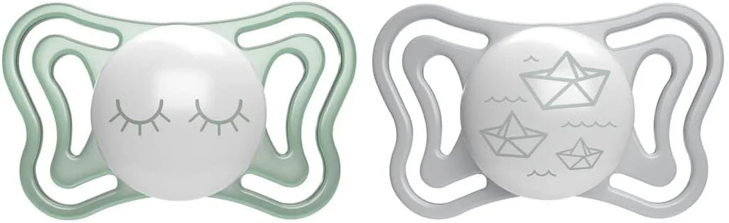 پستانک شب‌تاب چیکو PhysioForm Light Lumi، پستانک سبک در تاریکی، پستانک 16-36 ماه، پیستون سیلیکونی، ترویج دهنده رشد مناسب دهان، 2 عدد، خنثی