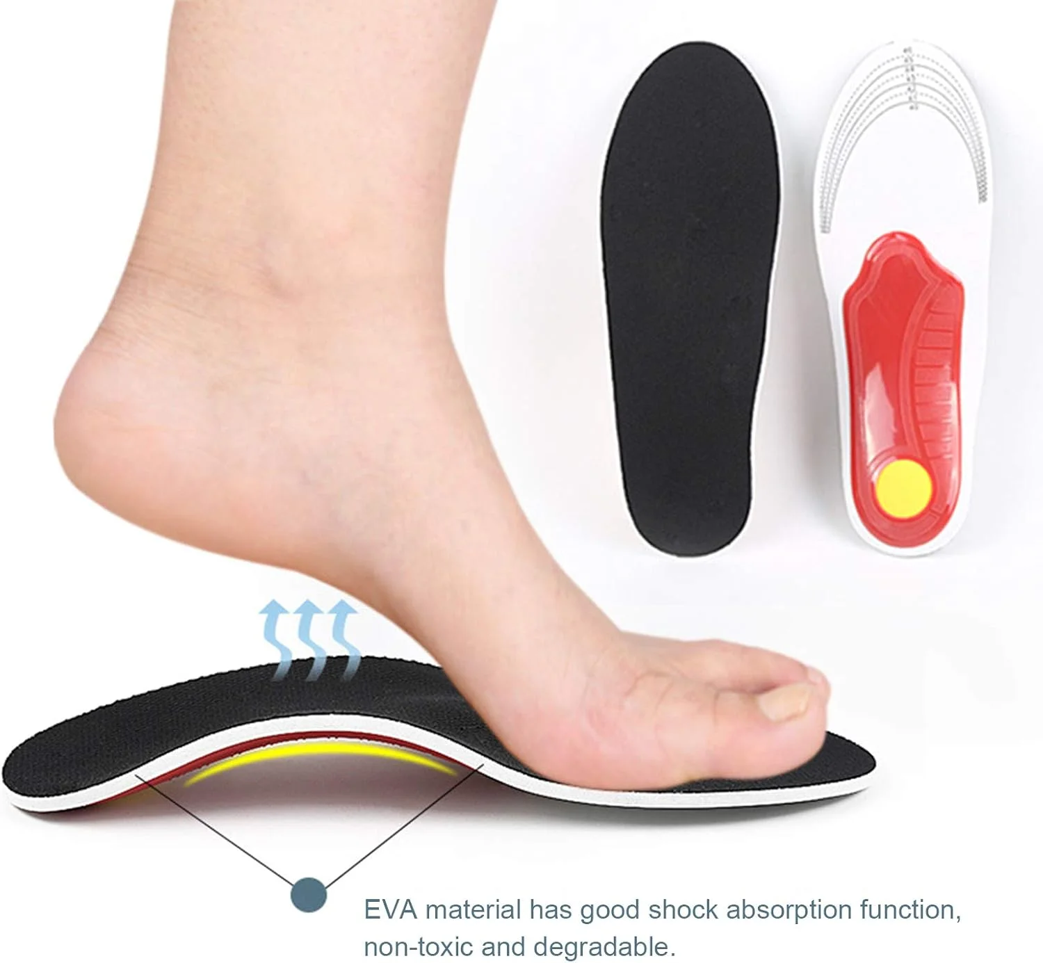 کفی طبی اورتوتیک EVA Hingers - کفی تنفسی کشسان برای دویدن - پد زیره کفش مردانه و زنانه