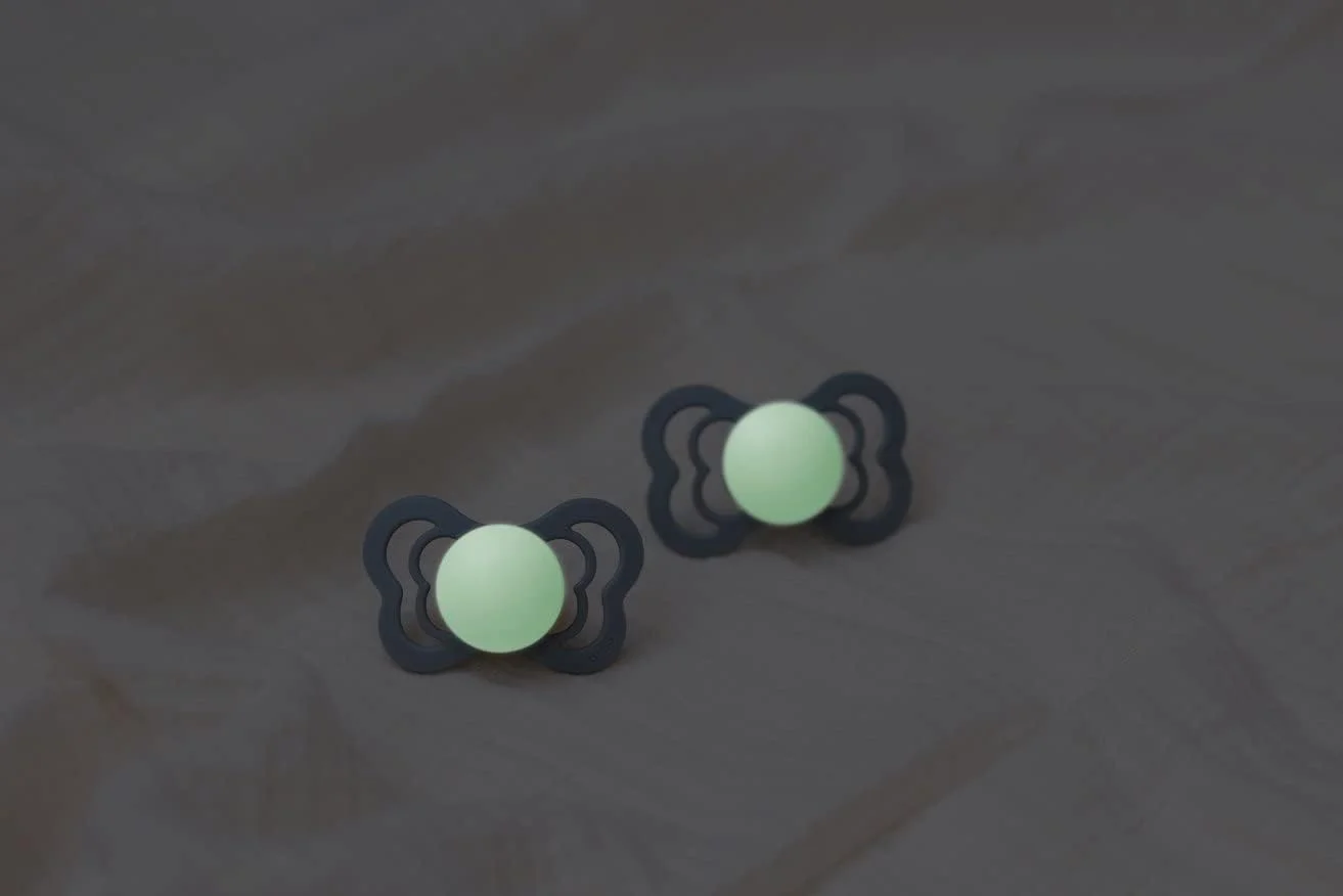 پستانک سیلیکونی Bibs Supreme مناسب کودکان 6+ ماه، 2 عددی، سایز 2، سرخابی شب/وانیلی شب