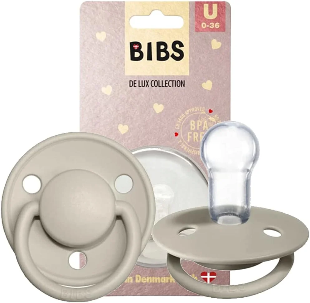 پستانک سیلیکونی Bibs Delux مناسب 0-3 سال، سایز 1، رنگ شنی