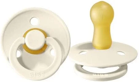 پستانک ارتودنسی بیبز مدل Colour با سر گرد لاتکس - مناسب 0 تا 6 ماه - سایز 1 - فاقد BPA - رنگ عاجی