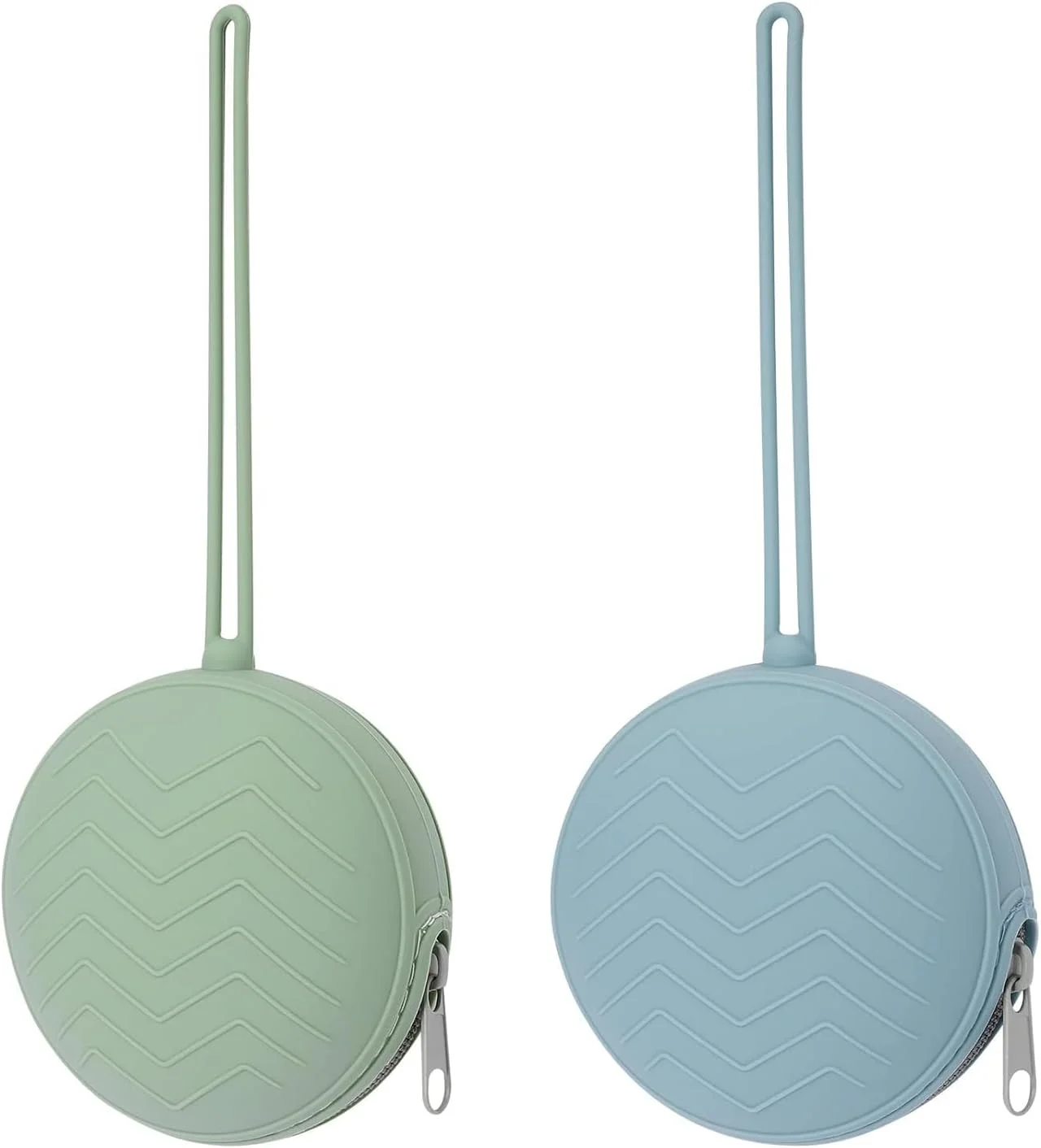 کیف نگهدارنده پستانک سیلیکونی آزونه - کیف پستانک کودک بدون BPA برای نوزادان دختر و پسر، نگهدارنده پستانک سیلیکونی قابل حمل و بادوام برای مسافرت، کیف پوشک و اتاق کودک (2 عدد، مریم گلی، اتر)