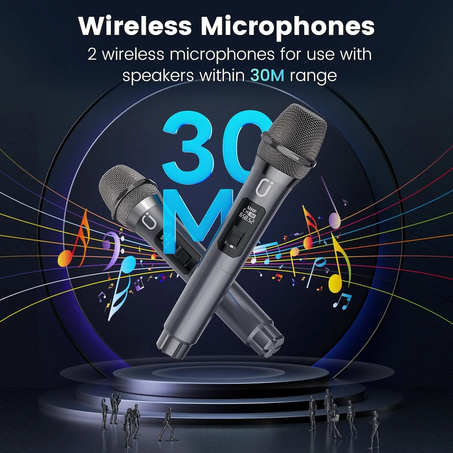 دستگاه کارائوکه JYX با 2 میکروفون بی سیم، اسپیکر کارائوکه بلوتوث 5.3 قابل حمل برای مهمانی، سیستم PA برای بزرگسالان با تنظیم اکو/کنترل از راه دور/چراغ های LED، پشتیبانی از TV/USB/AUX/TF Card دستگاه کارائوکه JYX با 2 میکروفون بی سیم، اسپیکر کارائوکه بلوتوث 5.3 قابل حمل برای مهمانی، سیستم PA برای بزرگسالان با تنظیم اکو/کنترل از راه دور/چراغ های LED، پشتیبانی از TV/USB/AUX/TF Card