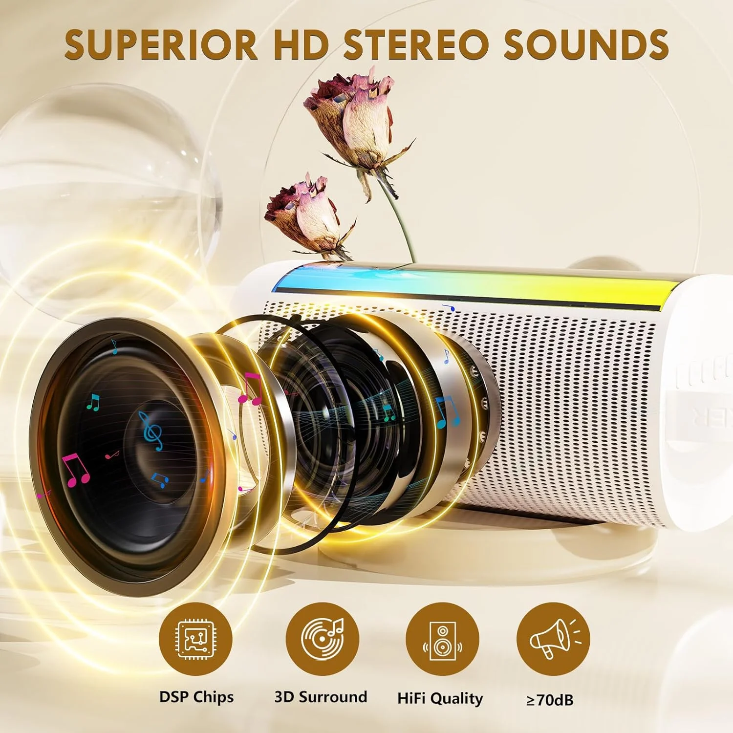 دستگاه کارائوکه کوچک JYX برای کودکان و بزرگسالان، اسپیکر کارائوکه بلوتوث 5.3 قابل حمل با 1 میکروفون بی سیم، هدیه تولد محبوب برای دختران و پسران 3-12+ سال، دستگاه آواز با چراغ های مهمانی دستگاه کارائوکه کوچک JYX برای کودکان و بزرگسالان، اسپیکر کارائوکه بلوتوث 5.3 قابل حمل با 1 میکروفون بی سیم، هدیه تولد محبوب برای دختران و پسران 3-12+ سال، دستگاه آواز با چراغ های مهمانی