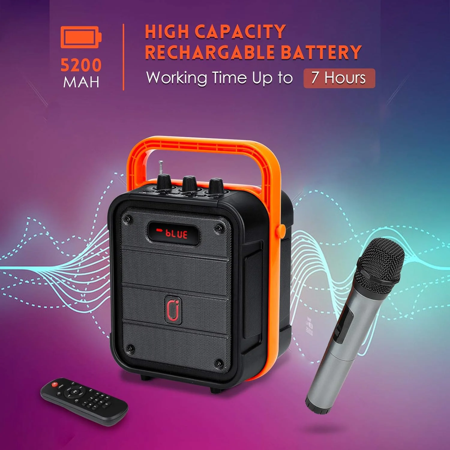 دستگاه کارائوکه قابل حمل JYX با میکروفون بی سیم، سیستم PA بلوتوث با TWS، FM، REC، کنترل از راه دور، پشتیبانی از کارت TF/AUX/USB، ایده آل برای کارائوکه خانگی، مهمانی، جلسه دستگاه کارائوکه قابل حمل JYX با میکروفون بی سیم، سیستم PA بلوتوث با TWS، FM، REC، کنترل از راه دور، پشتیبانی از کارت TF/AUX/USB، ایده آل برای کارائوکه خانگی، مهمانی، جلسه