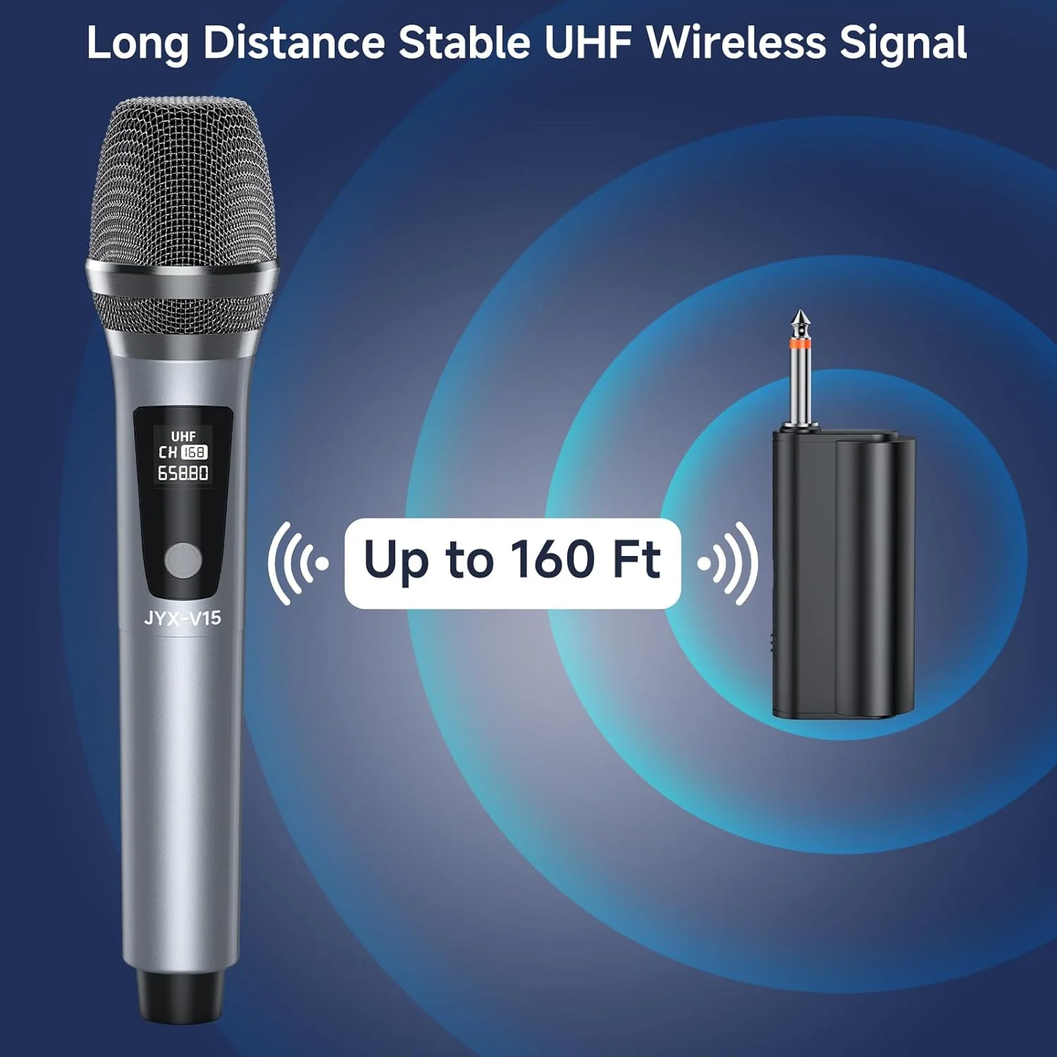 میکروفون بی سیم UHF مدل JYX با گیرنده MIC 6.35 میلی متری، میکروفون دینامیک دستی Fifine برای شب های کارائوکه و مهمانی های خانگی برای تفریح با میکسر، سیستم PA، بدون عملکرد بلوتوث میکروفون بی سیم UHF مدل JYX با گیرنده MIC 6.35 میلی متری، میکروفون دینامیک دستی Fifine برای شب های کارائوکه و مهمانی های خانگی برای تفریح با میکسر، سیستم PA، بدون عملکرد بلوتوث