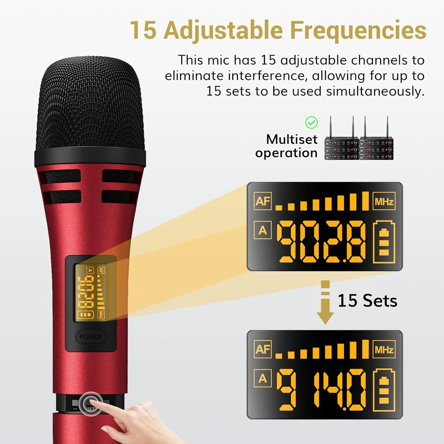 سیستم میکروفون بی سیم TONOR، ست میکروفون کارائوکه UHF حرفه ای، میکروفون خوانندگی با گیرنده برای کارائوکه، رویدادهای دی جی، کلیساها، عروسی ها، سخنرانی ها، PA TW350 قرمز سیستم میکروفون بی سیم TONOR، ست میکروفون کارائوکه UHF حرفه ای، میکروفون خوانندگی با گیرنده برای کارائوکه، رویدادهای دی جی، کلیساها، عروسی ها، سخنرانی ها، PA TW350 قرمز