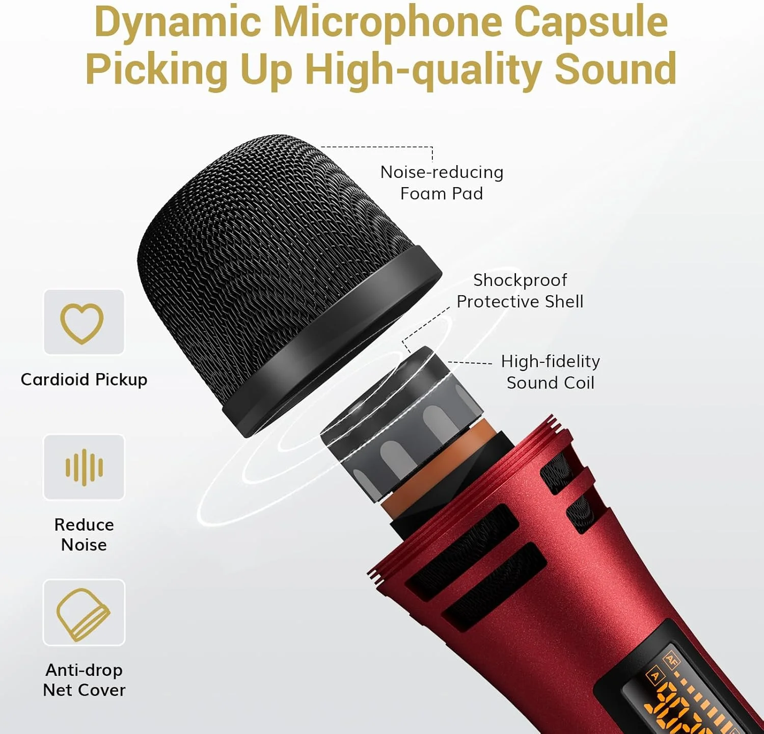 سیستم میکروفون بی سیم TONOR، ست میکروفون کارائوکه UHF حرفه ای، میکروفون خوانندگی با گیرنده برای کارائوکه، رویدادهای دی جی، کلیساها، عروسی ها، سخنرانی ها، PA TW350 قرمز سیستم میکروفون بی سیم TONOR، ست میکروفون کارائوکه UHF حرفه ای، میکروفون خوانندگی با گیرنده برای کارائوکه، رویدادهای دی جی، کلیساها، عروسی ها، سخنرانی ها، PA TW350 قرمز