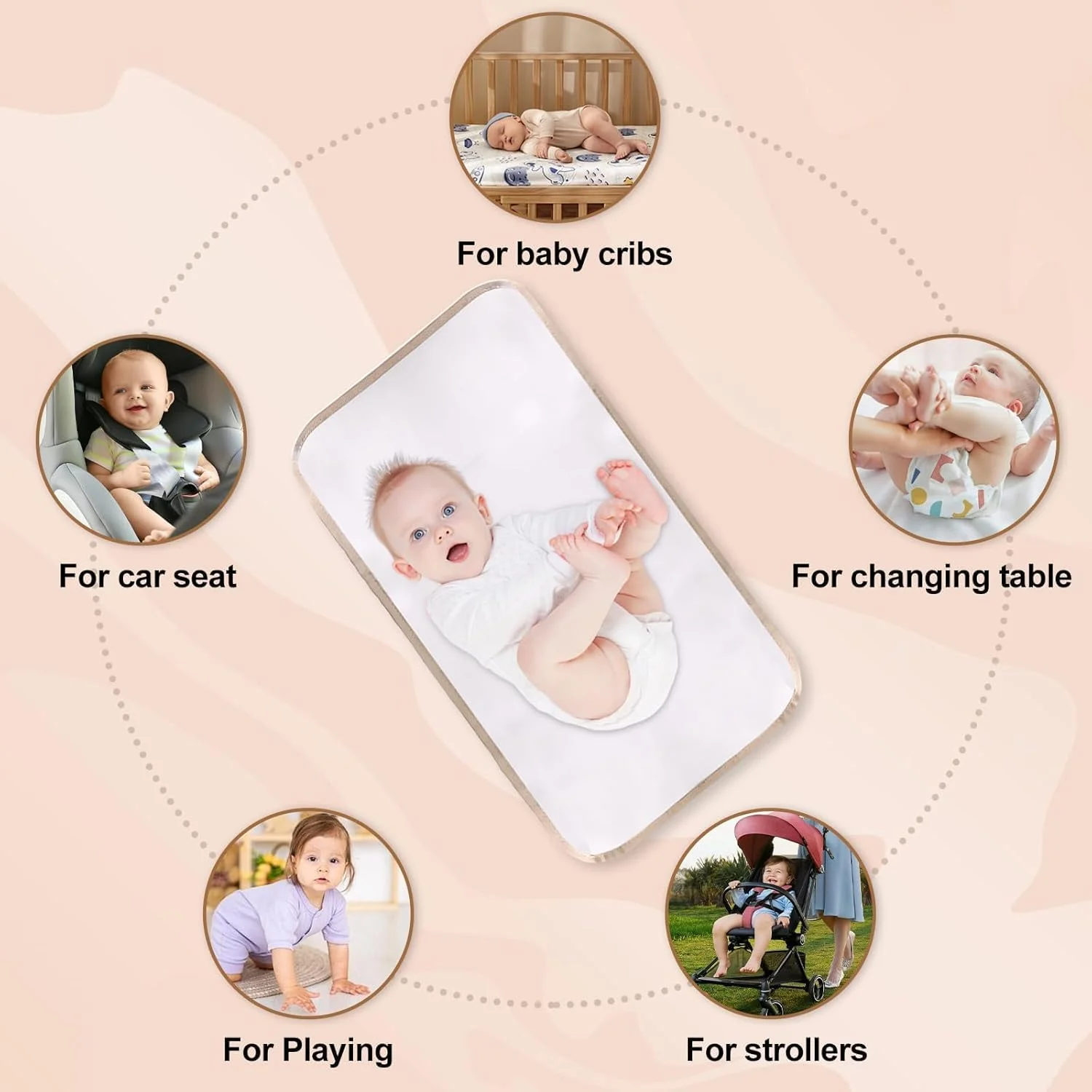 زیرانداز تعویض پوشک قابل حمل Adando برای نوزاد: زیرانداز تاشو مسافرتی تعویض پوشک - تمیز کردن آسان با پد استیکرهای جادویی ضد آب و کیف پوشک نرم - برای نوزادان در خانه و خارج از خانه (سفید مایل به کرم) زیرانداز تعویض پوشک قابل حمل Adando برای نوزاد: زیرانداز تاشو مسافرتی تعویض پوشک - تمیز کردن آسان با پد استیکرهای جادویی ضد آب و کیف پوشک نرم - برای نوزادان در خانه و خارج از خانه (سفید مایل به کرم)