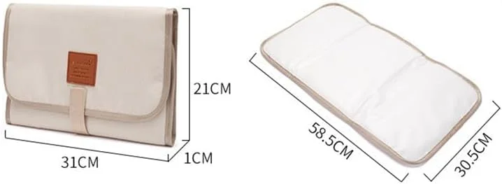 زیرانداز تعویض پوشک قابل حمل Adando برای نوزاد: زیرانداز تاشو مسافرتی تعویض پوشک - تمیز کردن آسان با پد استیکرهای جادویی ضد آب و کیف پوشک نرم - برای نوزادان در خانه و خارج از خانه (سفید مایل به کرم) زیرانداز تعویض پوشک قابل حمل Adando برای نوزاد: زیرانداز تاشو مسافرتی تعویض پوشک - تمیز کردن آسان با پد استیکرهای جادویی ضد آب و کیف پوشک نرم - برای نوزادان در خانه و خارج از خانه (سفید مایل به کرم)