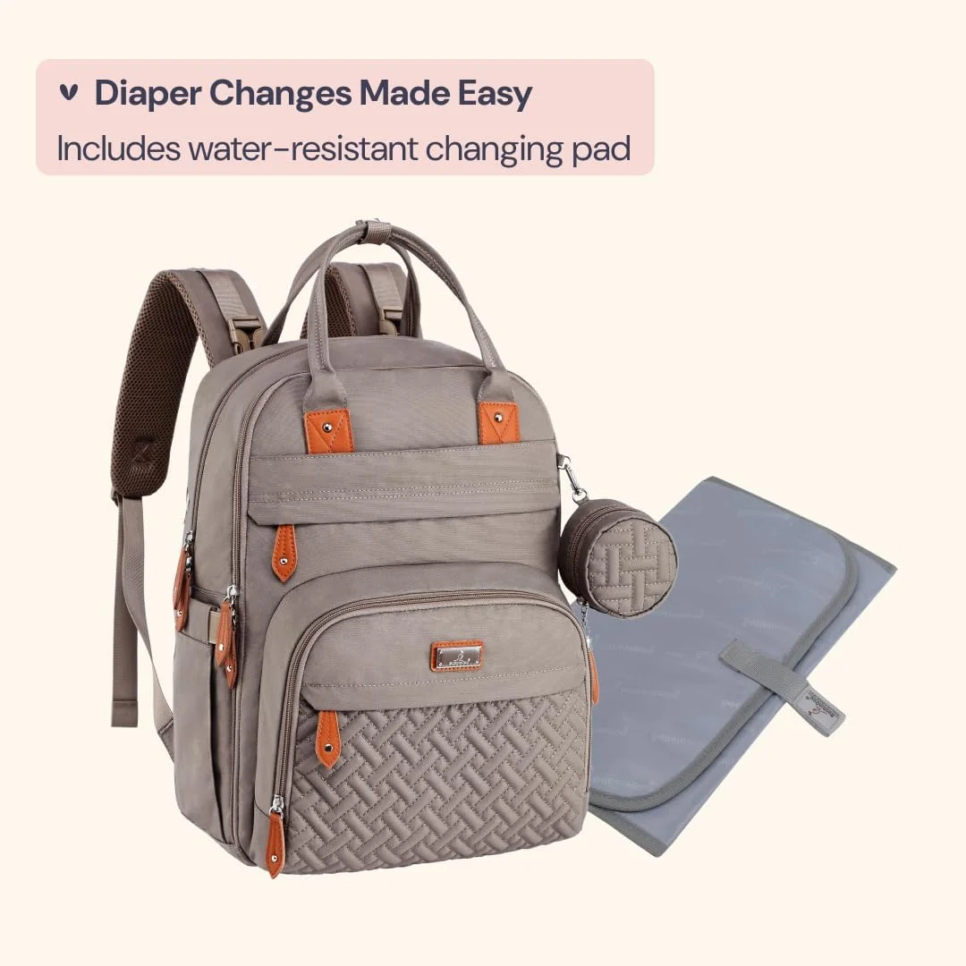 کیف پوشک کوله پشتی BabbleRoo، کیف های تعویض پوشک کودک چند منظوره ضد آب