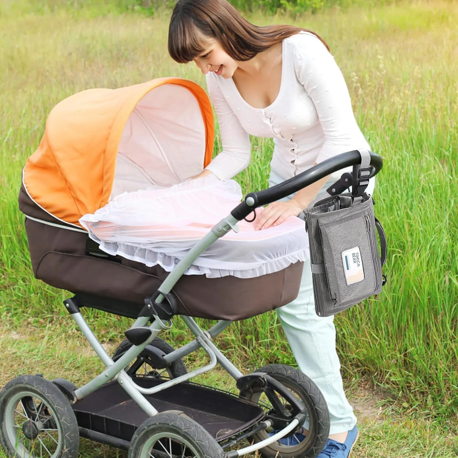 زیرانداز تعویض پوشک قابل حمل Azonee، زیرانداز تعویض برای نوزاد دختر و پسر، تشک تعویض ضد آب کودک با جیب دستمال مرطوب هوشمند، کیت تعویض مسافرتی ضد آب، لوازم ضروری نوزاد هدیه سیسمونی