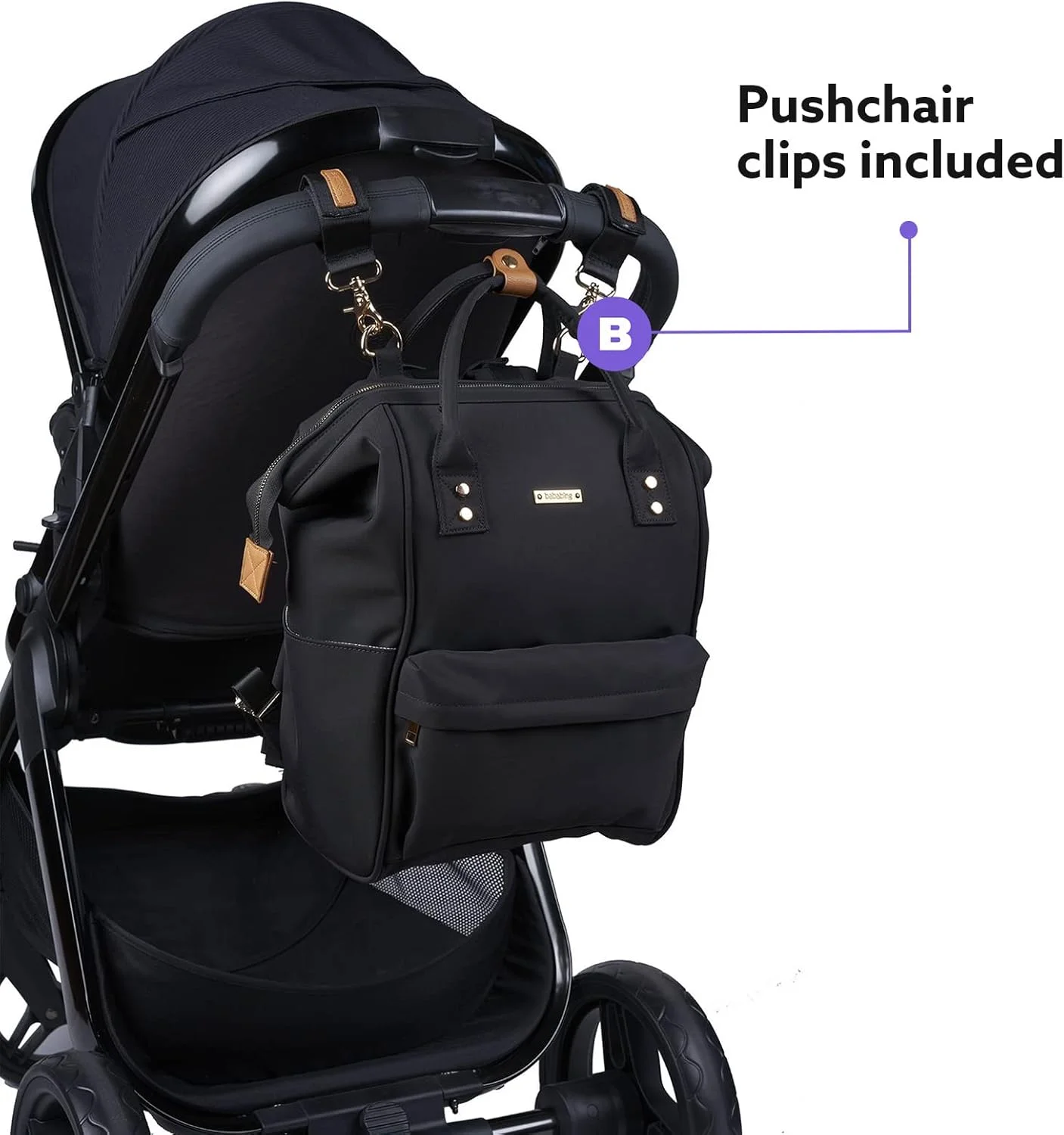 کیف لوازم کودک کوله پشتی بابا بینگ!، کیف لوازم کودک با ایستگاه تعویض، کیف مادر مسافرتی چند منظوره تاشو استاندارد با پد تعویض برای نوزاد دختر و پسر (مشکی)