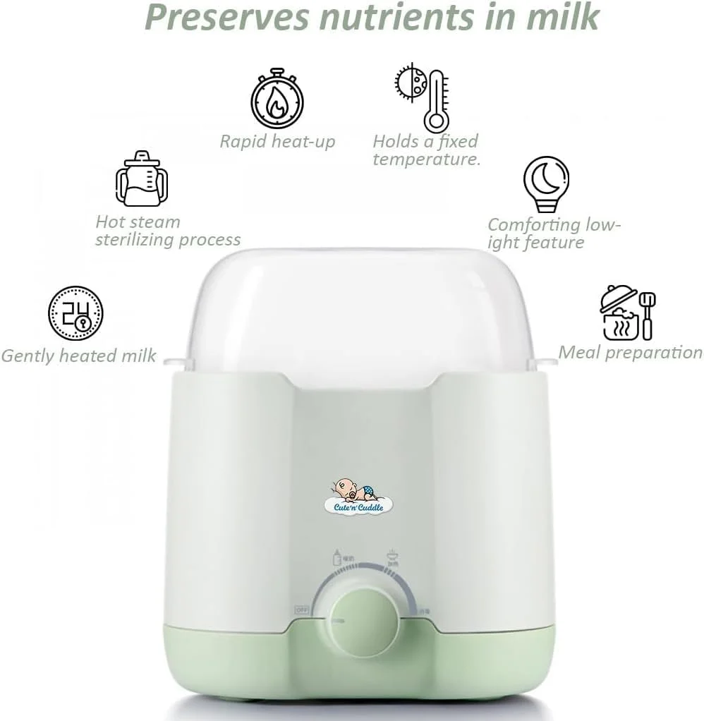 مجموعه لوازم ضروری مراقبت از نوزاد – 120 زیرانداز تعویض یکبار مصرف فوق العاده جاذب (60x45 سانتی متر اسطوخودوس) + گرم کننده شیر برقی با گرمایش دوگانه شیشه ای برای شیر مادر و آب برای مسافرت و استفاده در منزل