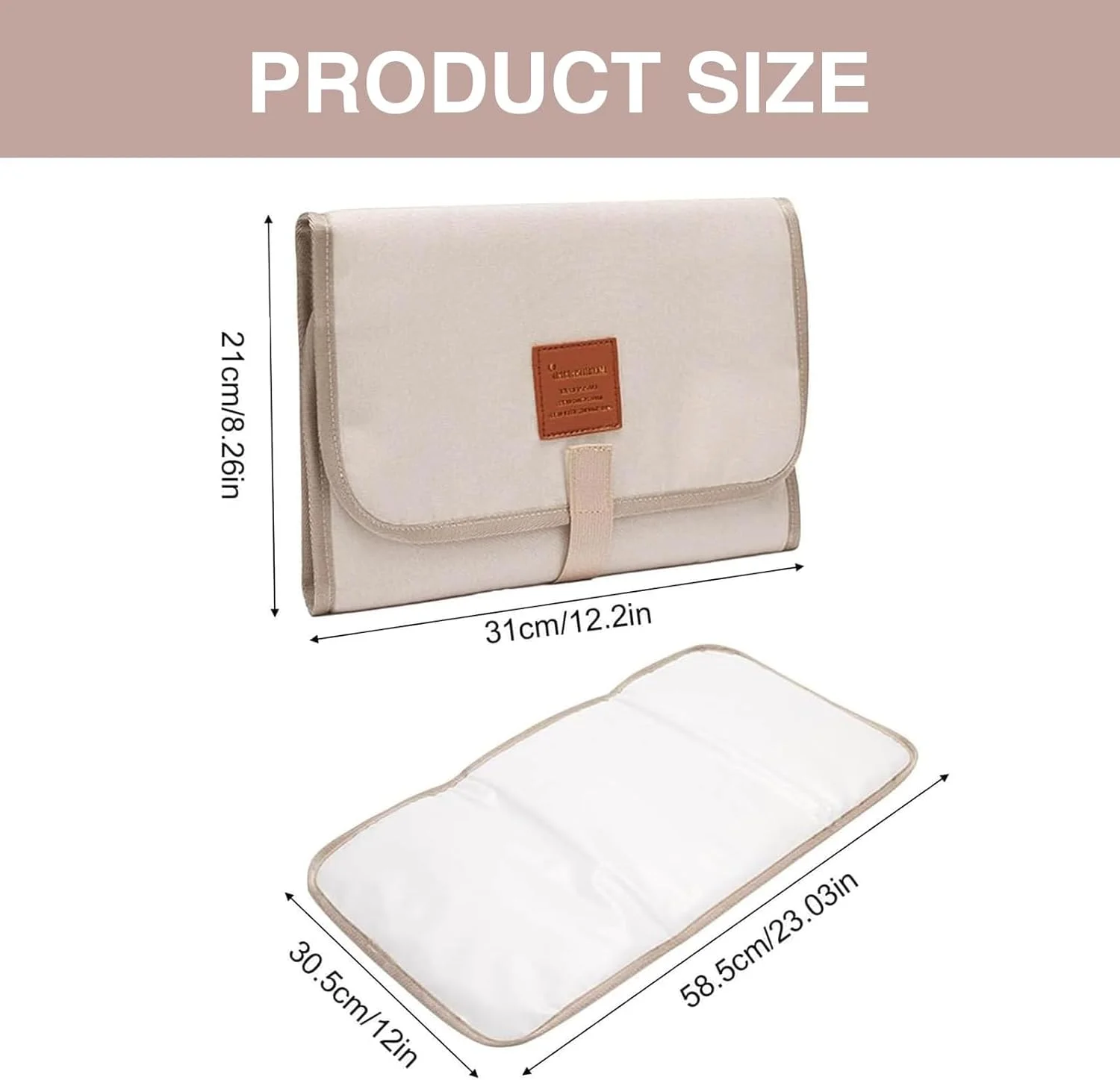 زیرانداز تعویض مسافرتی BIGTHREE، زیرانداز تعویض تاشو با برچسب های جادویی، زیرانداز تعویض قابل حمل کودک، ضد آب و نرم مناسب برای مسافرت و نوزادان در خانه و خارج از منزل (سفید عاجی) زیرانداز تعویض مسافرتی BIGTHREE، زیرانداز تعویض تاشو با برچسب های جادویی، زیرانداز تعویض قابل حمل کودک، ضد آب و نرم مناسب برای مسافرت و نوزادان در خانه و خارج از منزل (سفید عاجی)