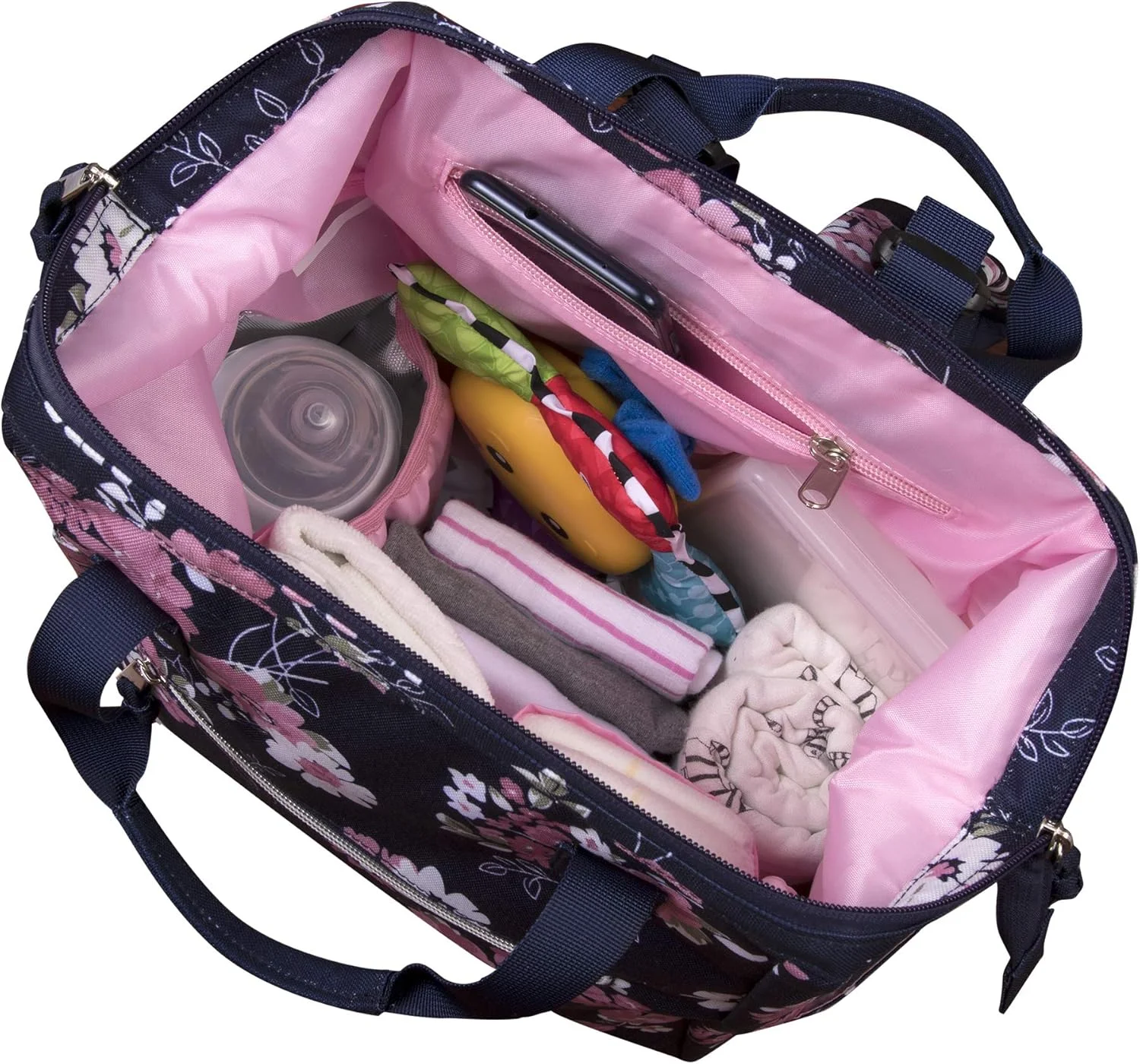 کیف پوشک کوله پشتی با قاب باز و کیف مسافرتی لوازم کودک با پد تعویض و بندهای کالسکه کیف پوشک کوله پشتی با قاب باز و کیف مسافرتی لوازم کودک با پد تعویض و بندهای کالسکه