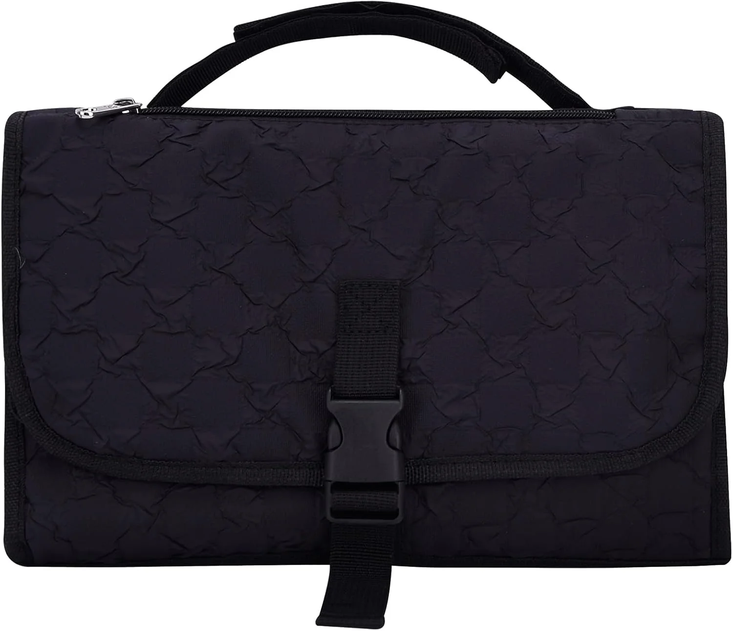 زیرانداز تعویض پوشک قابل حمل Bebamour با جیب دستمال مرطوب، پد تعویض پوشک مسافرتی کودک با بالشتک سر برای نوزادان، زیرانداز تعویض پوشک ضد آب، لوازم ضروری نوزاد، مشکی جدید