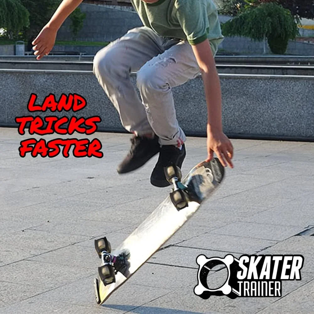 SkaterTrainers - آموزش سریع ترفندهای اسکیت برد بدون نیاز به تجربه - سرگرم کننده، ایمن و آسان - الی، کیک فلیپ و غیره - مناسب برای تمام سنین - لوازم جانبی، هدیه ای عالی برای پر کردن جوراب کریسمس برای پسران و دختران نوجوان