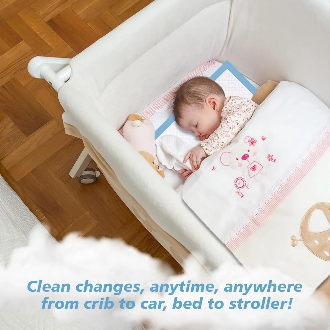 زیرانداز تعویض پوشک یکبار مصرف کودک به همراه گرم کن شیشه شیر - بسته 240 عددی ضد آب، پدهای پوشک فوق العاده نرم (60x45 سانتی متر) + گرم کن برقی سریع شیر با گرمایش دوگانه و درب شیشه ای ایده آل برای نوزادان، مسافرت و خانه