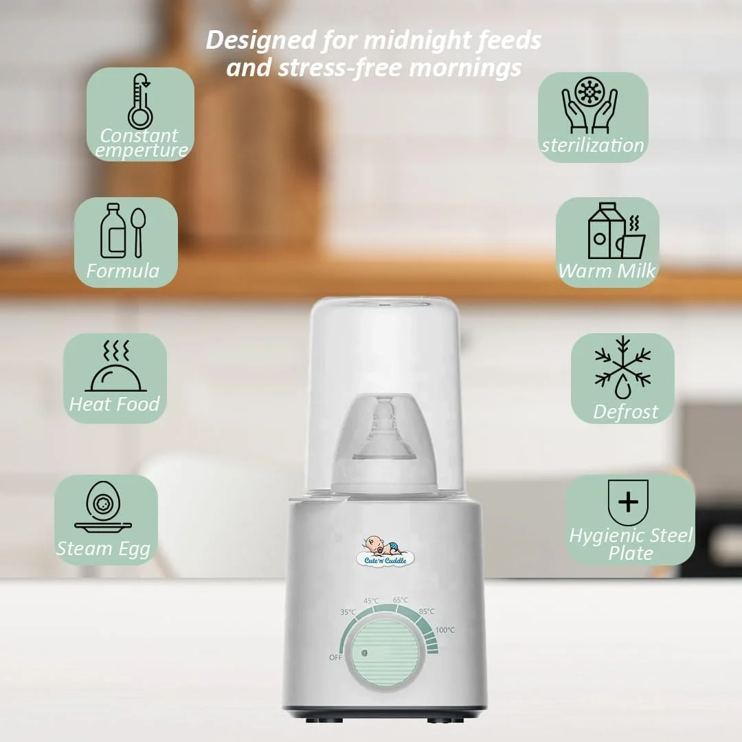 زیرانداز تعویض پوشک یکبار مصرف کودک به همراه گرم کننده شیشه شیر - بسته 210 عددی زیرانداز ضد آب و فوق العاده نرم (60x45 سانتی متر) + گرم کننده سریع برقی شیر با گرمایش دوگانه و درب شیشه ای، ایده آل برای نوزادان، مسافرت و خانه.