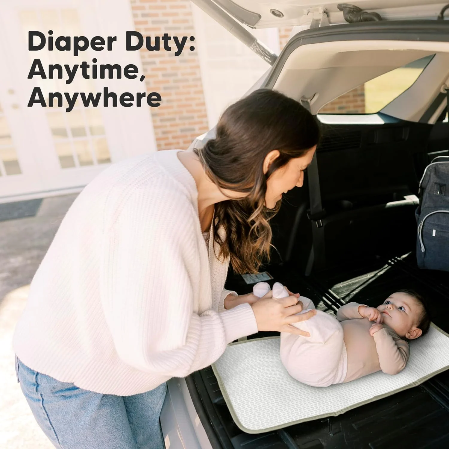 زیرانداز تعویض پوشک قابل حمل KeaBabies، تمیز کردن آسان - تشک تعویض ضد آب تاشو برای کیف پوشک، جمع و جور، سبک وزن، 25x13 نوزاد، کودک، تعویض کننده ضروری مسافرتی (Prairie)