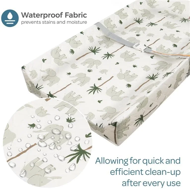 پد تعویض پوشک ضد آب طرح ماه، 80 × 45 سانتی متر، پایه ضد لغزش، سبک وزن، تمیز کردن آسان، بند ایمنی، مناسب برای 0+ ماهگی، مناسب برای تمام میزهای تعویض/رویههای کمد استاندارد - طرح فیل پد تعویض پوشک ضد آب طرح ماه، 80 × 45 سانتی متر، پایه ضد لغزش، سبک وزن، تمیز کردن آسان، بند ایمنی، مناسب برای 0+ ماهگی، مناسب برای تمام میزهای تعویض/رویههای کمد استاندارد - طرح فیل