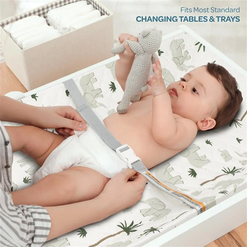 پد تعویض پوشک ضد آب طرح ماه، 80 × 45 سانتی متر، پایه ضد لغزش، سبک وزن، تمیز کردن آسان، بند ایمنی، مناسب برای 0+ ماهگی، مناسب برای تمام میزهای تعویض/رویههای کمد استاندارد - طرح فیل پد تعویض پوشک ضد آب طرح ماه، 80 × 45 سانتی متر، پایه ضد لغزش، سبک وزن، تمیز کردن آسان، بند ایمنی، مناسب برای 0+ ماهگی، مناسب برای تمام میزهای تعویض/رویههای کمد استاندارد - طرح فیل