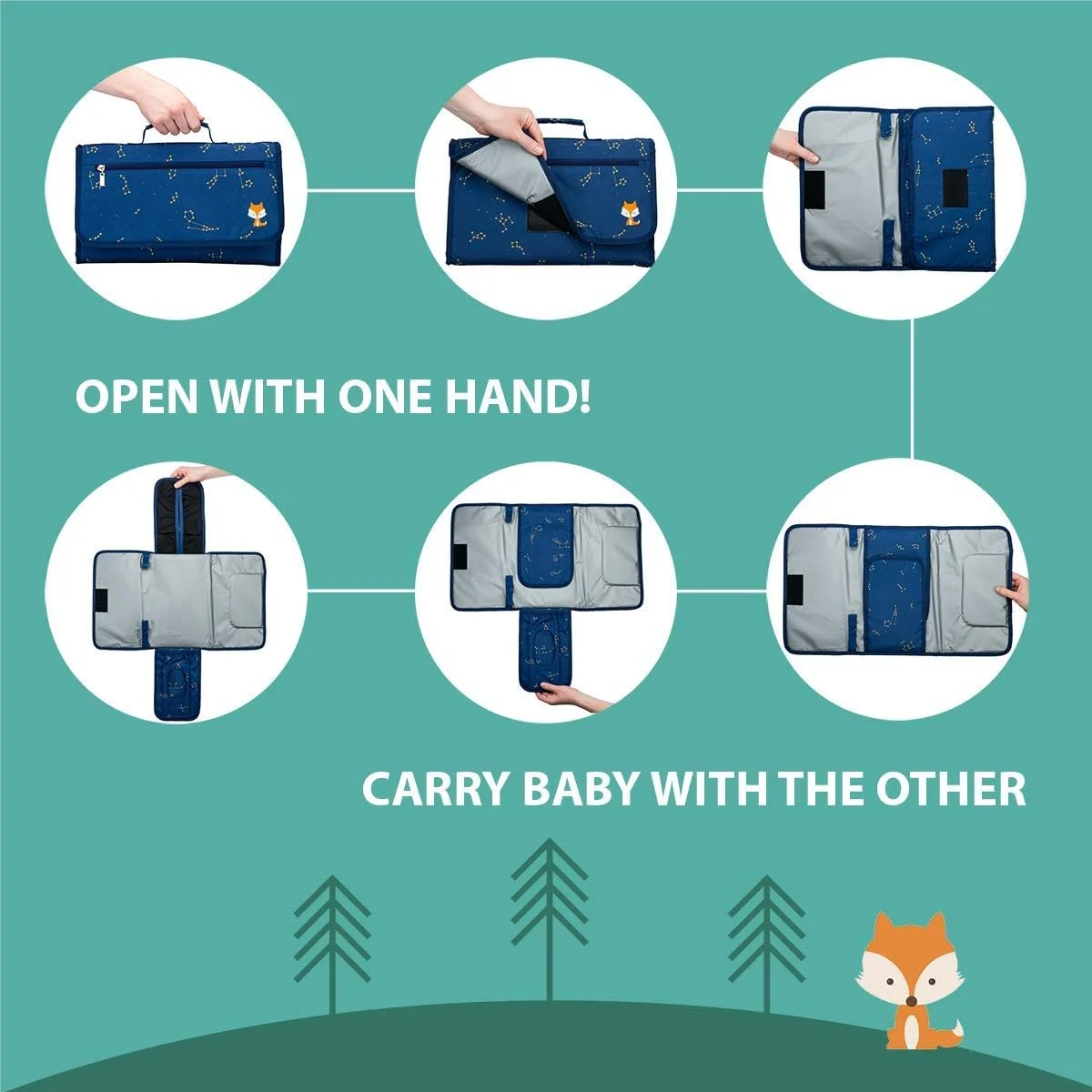 پد تعویض پوشک کودک Lil Fox. پد تعویض قابل حمل برای کیف پوشک کودک یا پد میز تعویض. پد تعویض پوشک یک دستی. هدیه سیسمونی، لوازم ضروری نوزاد، وسایل نوزاد پسر و دختر پد تعویض پوشک کودک Lil Fox. پد تعویض قابل حمل برای کیف پوشک کودک یا پد میز تعویض. پد تعویض پوشک یک دستی. هدیه سیسمونی، لوازم ضروری نوزاد، وسایل نوزاد پسر و دختر