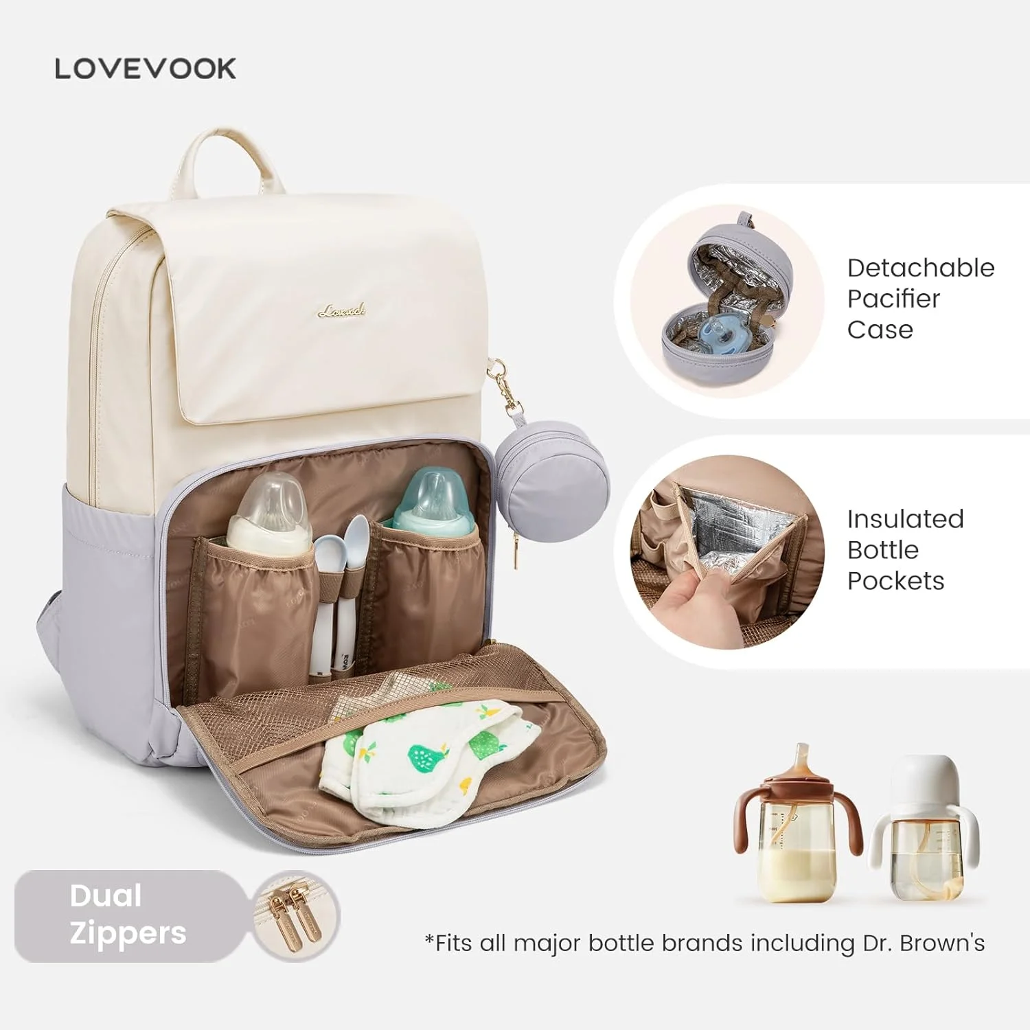 کیف لوازم کودک کوله پشتی LOVEVOOK، کیف مسافرتی کودک برای دختران و پسران، کیف لوازم کودک ضد آب با زیرانداز تعویض کیف لوازم کودک کوله پشتی LOVEVOOK، کیف مسافرتی کودک برای دختران و پسران، کیف لوازم کودک ضد آب با زیرانداز تعویض