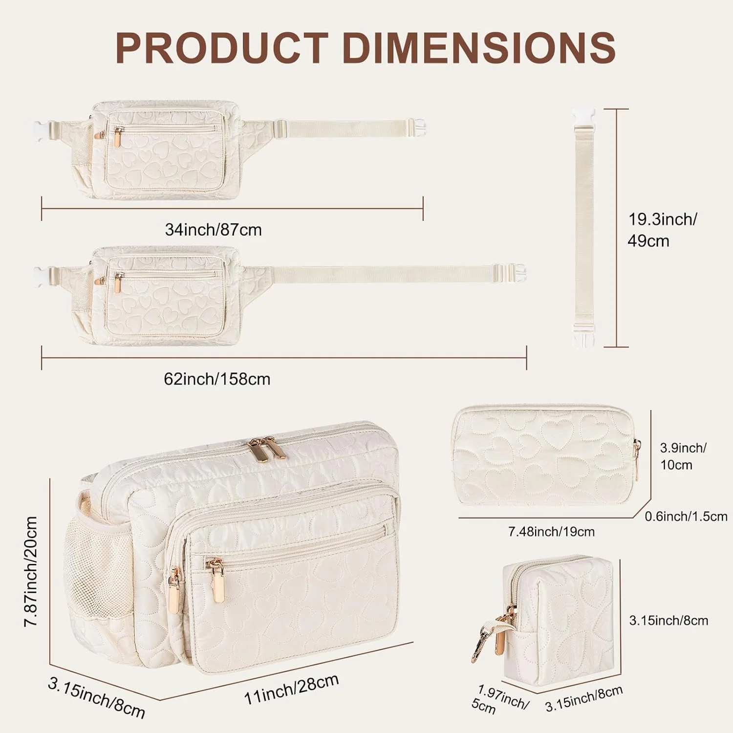 کیف کمری لوازم کودک رکسمور با زیرانداز تعویض قابل حمل، کیف کمری کراسبادی قابل تنظیم برای زنان، سازماندهنده کوچک و جمعوجور لوازم ضروری کودک برای سفر، پیکنیک، استفاده روزانه، بژ، کیف لوازم کودک کوچک و شیک کیف کمری لوازم کودک رکسمور با زیرانداز تعویض قابل حمل، کیف کمری کراسبادی قابل تنظیم برای زنان، سازماندهنده کوچک و جمعوجور لوازم ضروری کودک برای سفر، پیکنیک، استفاده روزانه، بژ، کیف لوازم کودک کوچک و شیک