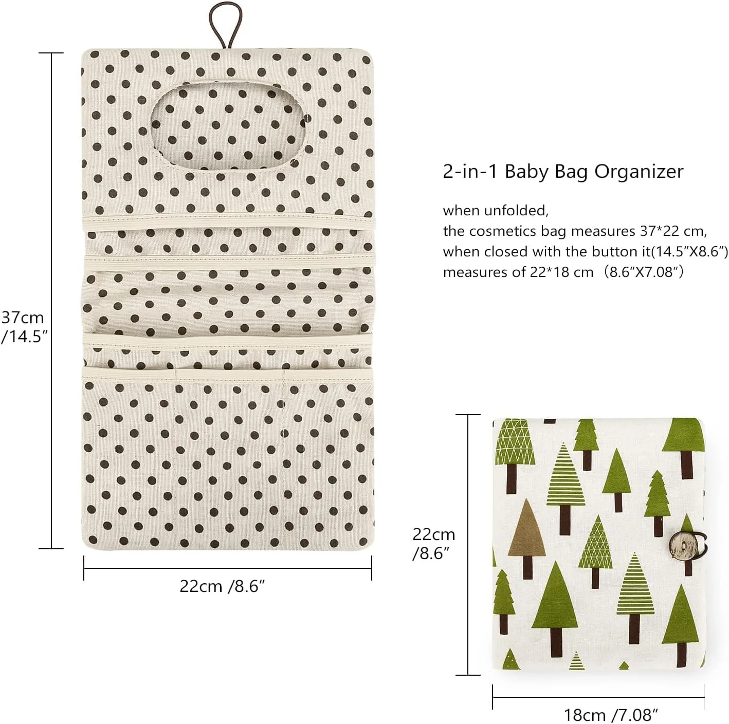 کیف ارگانایزر جداشدنی لوازم پوشک - ارگانایزر کیف 6 جیبه برای لوازم ضروری نوزاد، کیف دستی و کیف پول - پلی استر ضد آب و قابل تمیز کردن، کیف قابل حمل پوشک بچه با دسته (سبز جنگلی) کیف ارگانایزر جداشدنی لوازم پوشک - ارگانایزر کیف 6 جیبه برای لوازم ضروری نوزاد، کیف دستی و کیف پول - پلی استر ضد آب و قابل تمیز کردن، کیف قابل حمل پوشک بچه با دسته (سبز جنگلی)