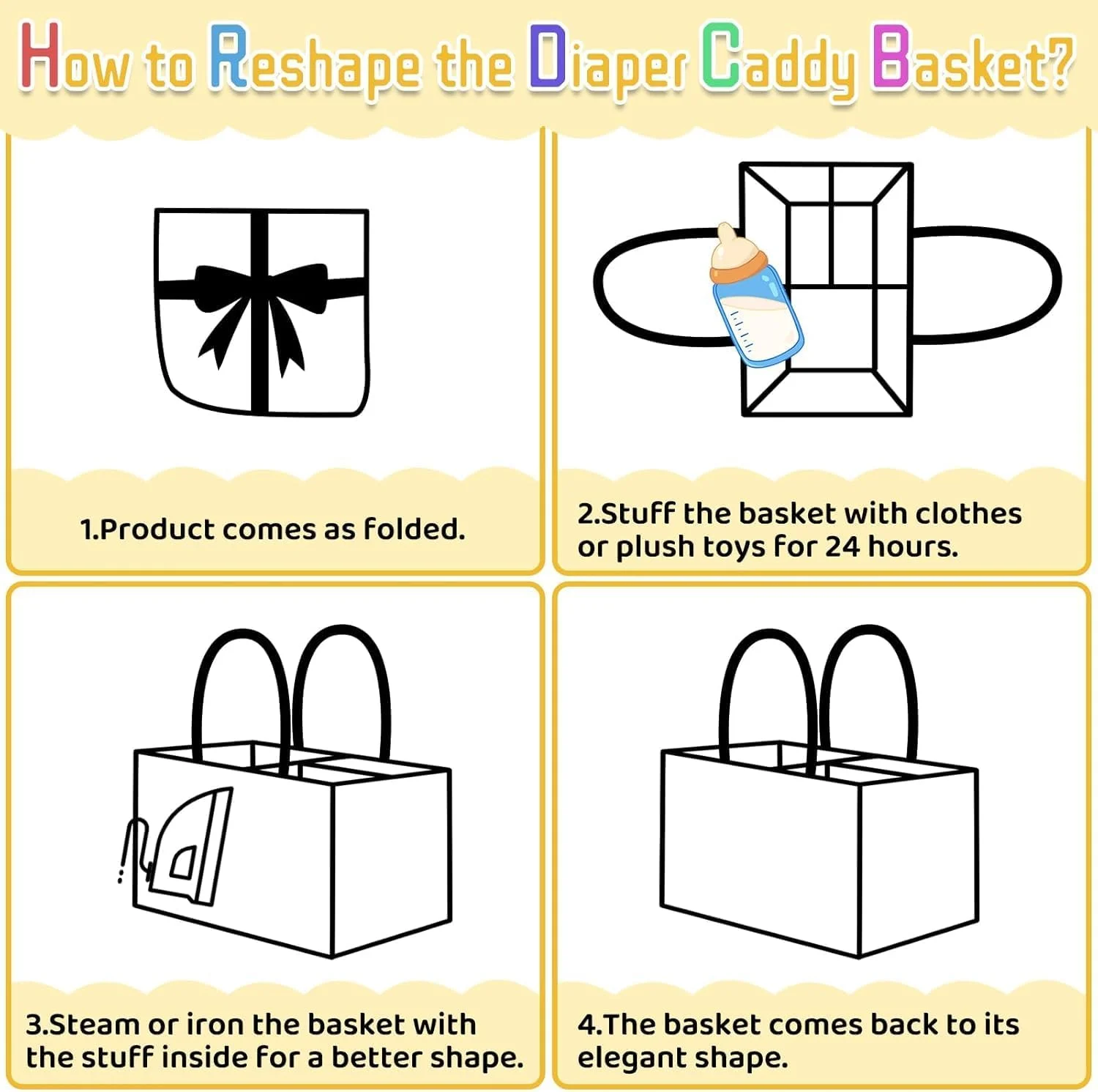 ارگانایزر لوازم کودک، ارگانایزر میز تعویض پوشک برای دستمال مرطوب و پوشک، ارگانایزر میز تعویض، لوازم ضروری نوزاد برای والدین (سفید بژ)