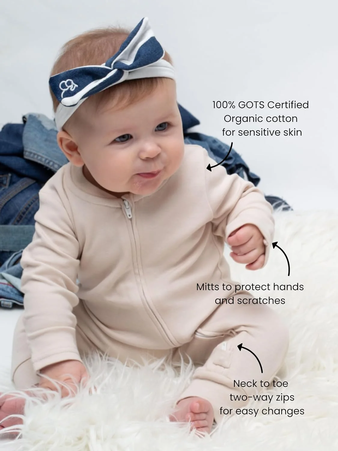 لباس خواب بدون جوراب نوزادی پنبه ارگانیک ممتاز Sproot Baby | بسته 2 عددی اقیانوس و شن، نوزاد | لباس خواب نوزاد و کودک نوپا унисекс با زیپ 2 طرفه و دستکش | راحتی و تعویض آسان لباس خواب بدون جوراب نوزادی پنبه ارگانیک ممتاز Sproot Baby | بسته 2 عددی اقیانوس و شن، نوزاد | لباس خواب نوزاد و کودک نوپا унисекс با زیپ 2 طرفه و دستکش | راحتی و تعویض آسان