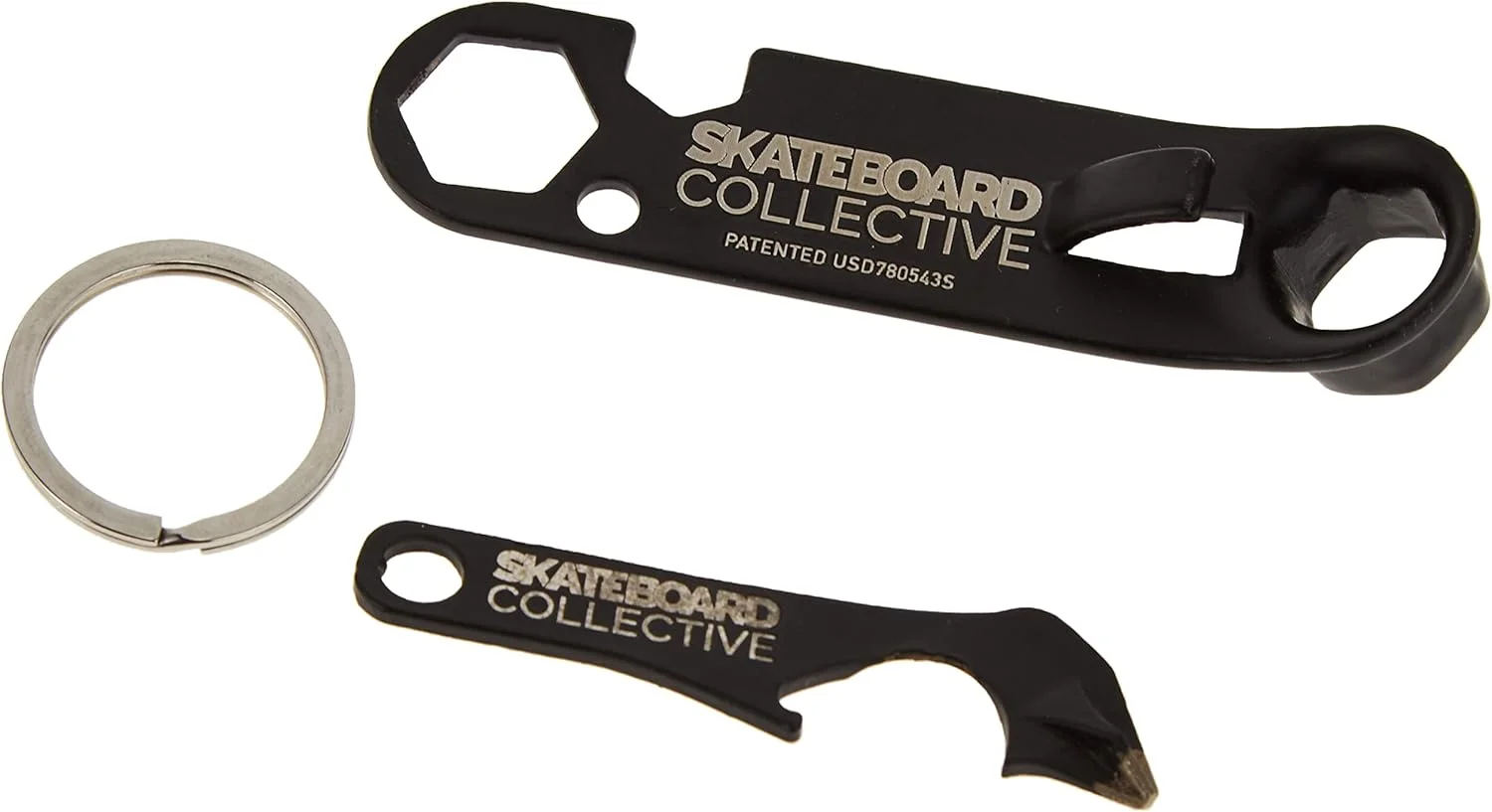 ابزار اسکیت جهانی Skateboard Collective، کیت تنظیم، شامل: جاکلیدی، آچار کینگ پین، درب بازکن سخت افزاری، تیغه گریپ تیپ، پیچ گوشتی فیلیپس