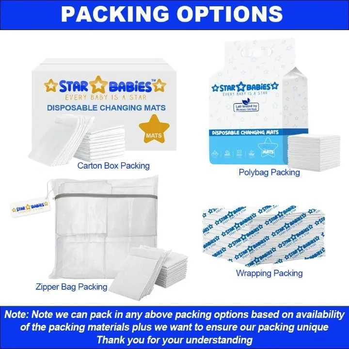 ست 4 تکه لوازم ضروری نوزاد استار بیبی (زیرانداز تعویض 15 عددی، پیش بند 15 عددی، کیسه معطر 3 عددی، پد سینه 5 عددی) - سفید