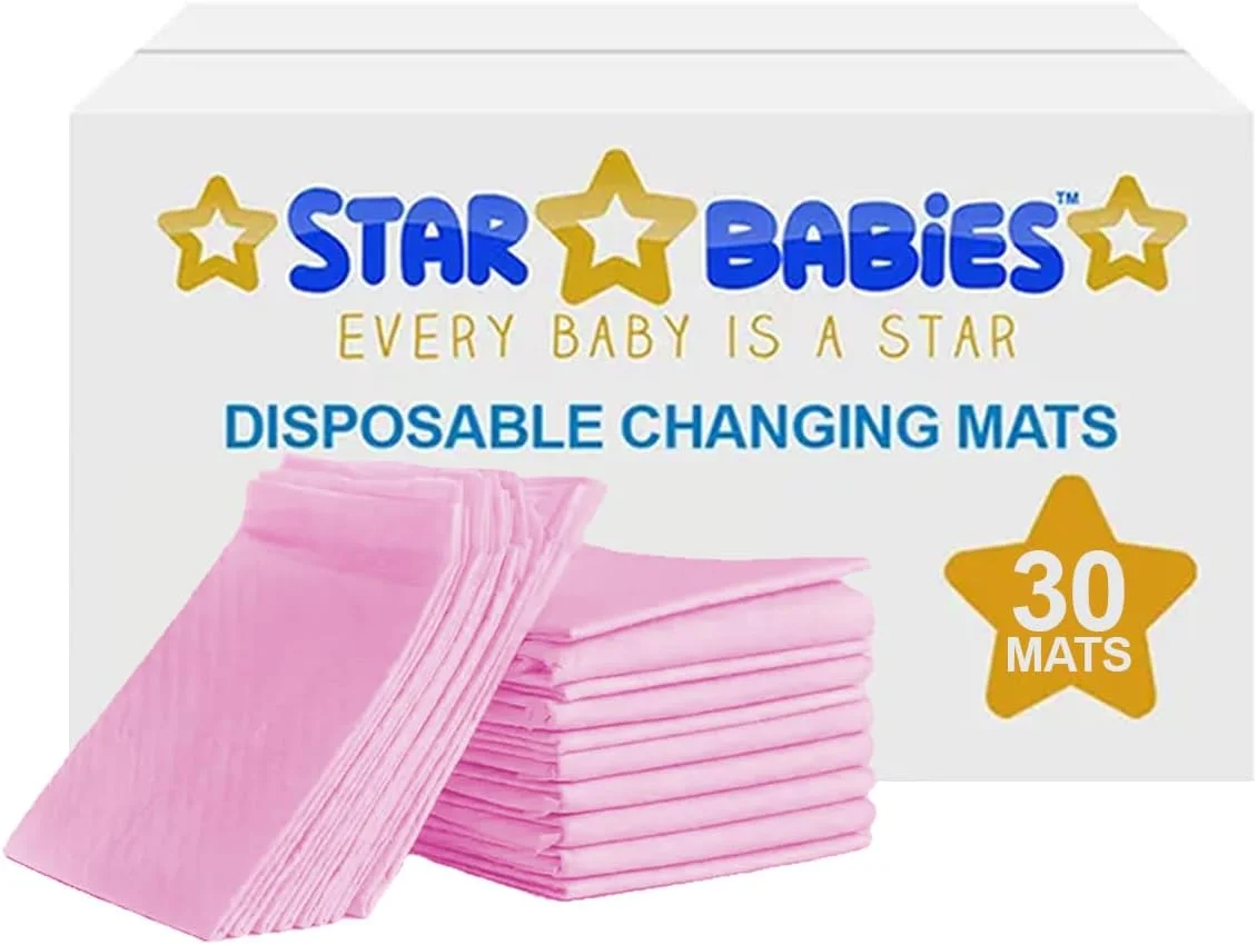 زیرانداز تعویض یکبار مصرف استار بیبی سایز بزرگ (45x60 سانتی متر) بسته 30 عددی - صورتی