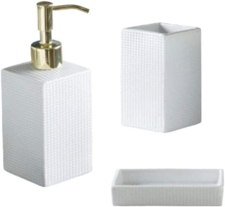 ست لوازم جانبی حمام، ست حمام سرامیکی، جا مایع صابون دستی با پمپ استیل ضد زنگ، جا مایع صابون قابل شارژ، لوسیون مایع، دکوراسیون مدرن حمام ست لوازم جانبی حمام، ست حمام سرامیکی، جا مایع صابون دستی با پمپ استیل ضد زنگ، جا مایع صابون قابل شارژ، لوسیون مایع، دکوراسیون مدرن حمام