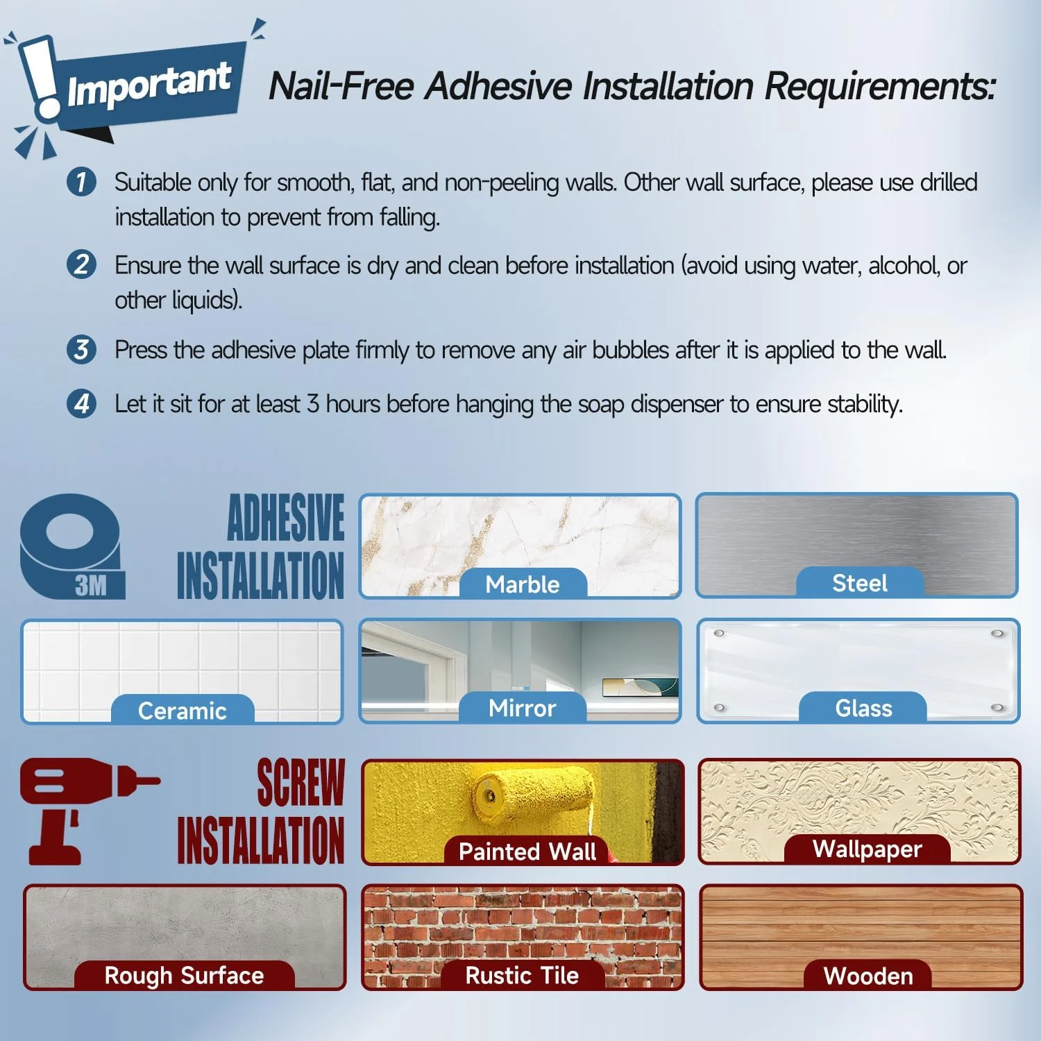 مایع دستشویی ریز اتوماتیک AIKE، ظرفیت بزرگ 650 میلی لیتر، نصب دیواری، تجاری، مدل AK1216، مشکی