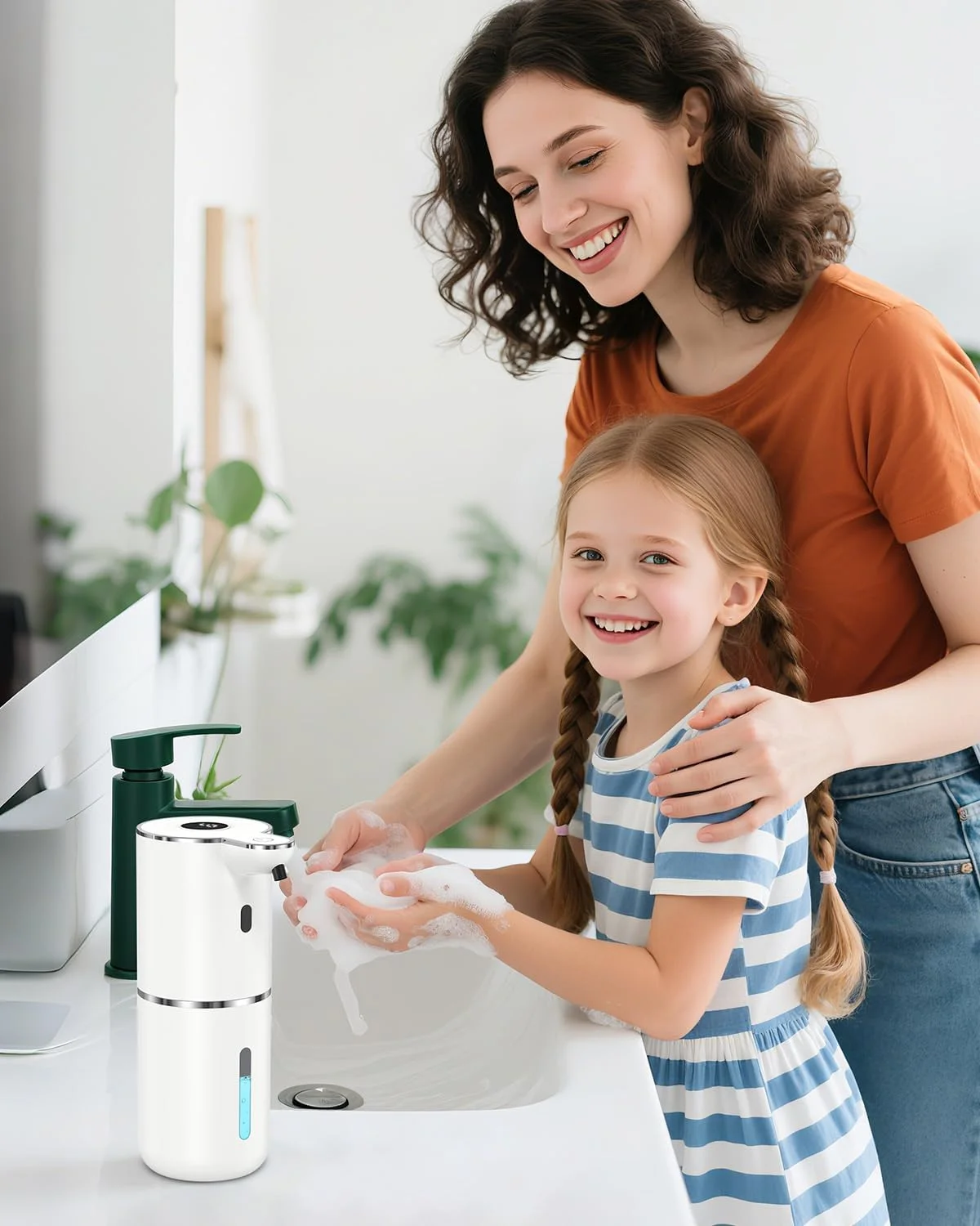 دستگاه صابون اتوماتیک بدون لمس Ankilo، دستگاه صابون فوم ساز غیر لمسی قابل شارژ با 6 سطح قابل تنظیم، بدون دست، ضد آب IPX5، ایده آل برای حمام، آشپزخانه، هتل، بیمارستان