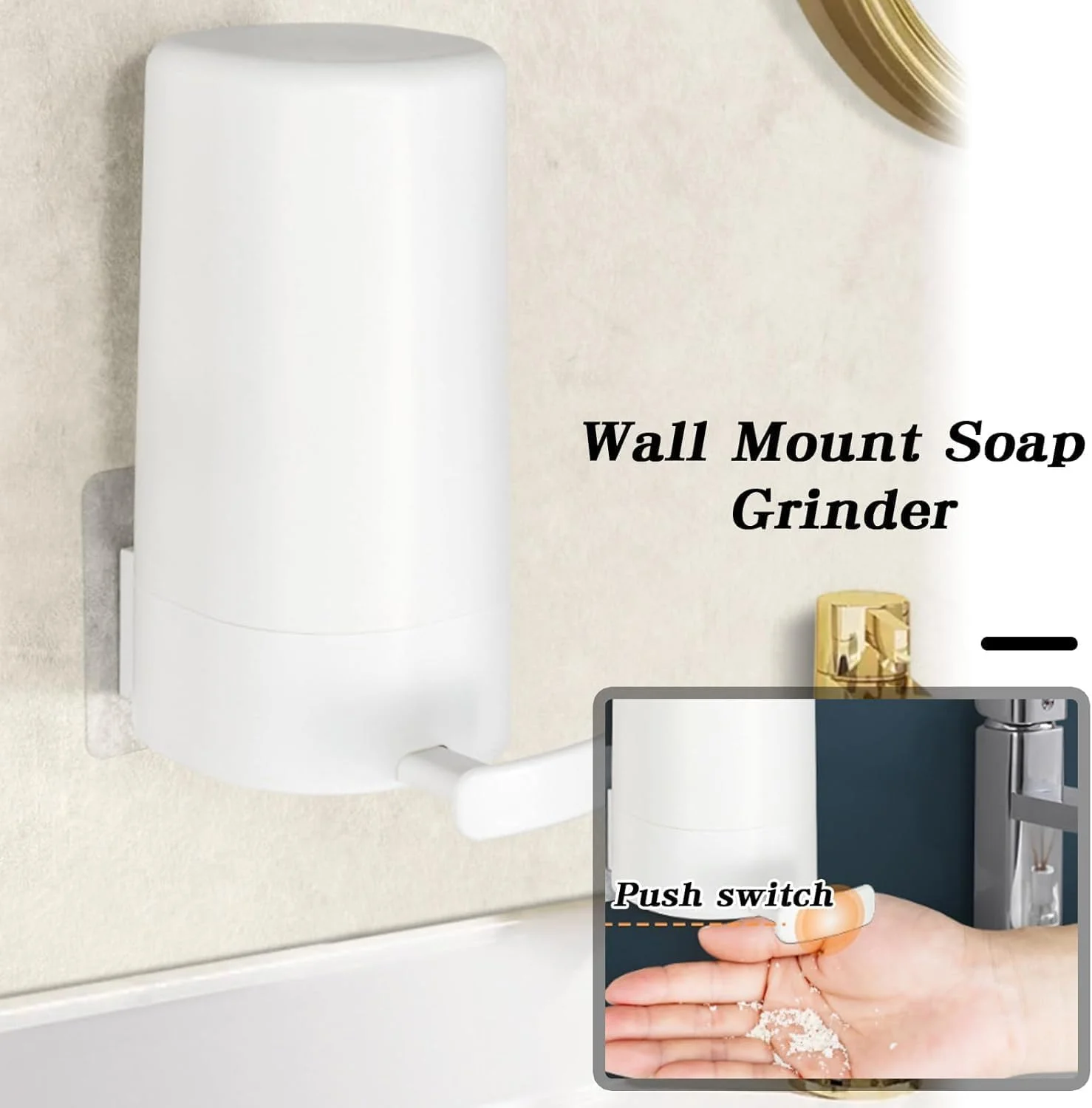 1 عدد آسیاب صابون میله ای، آسیاب صابون دیواری، جا صابونی با دسته، جا صابونی بدون نیاز به سوراخ کاری، نگهدارنده برای آشپزخانه، باشگاه، دفتر، سرویس بهداشتی