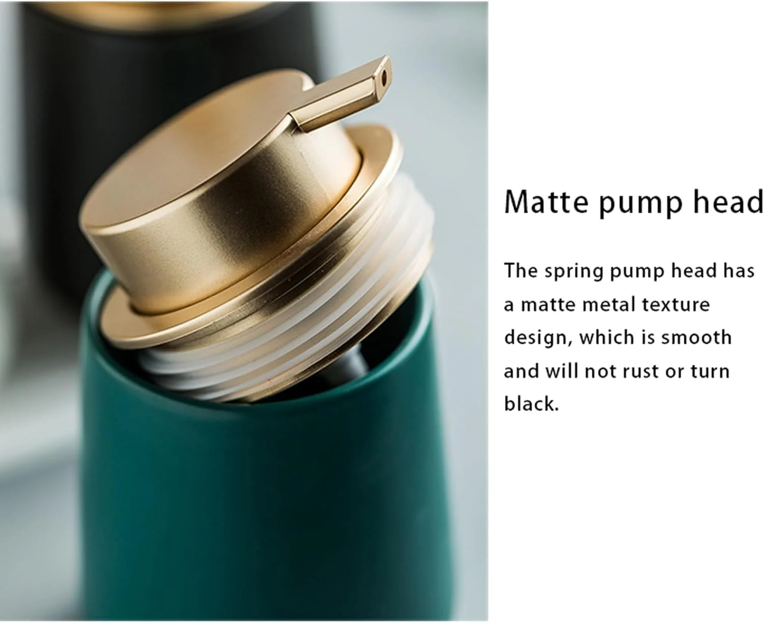 جا مایع دستشویی سرامیکی، جا مایع دستشویی طرح مرمر، قابل شارژ، جا مایع دستشویی آشپزخانه تزئینی، مناسب برای حمام/آشپزخانه/هتل