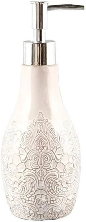 جا مایع دستشویی 360 میلی لیتری، بطری طرح دار قدیمی، بطری جا شامپو خانگی، جا مایع ژل دوش هتلی، جا مایع صابون مایع