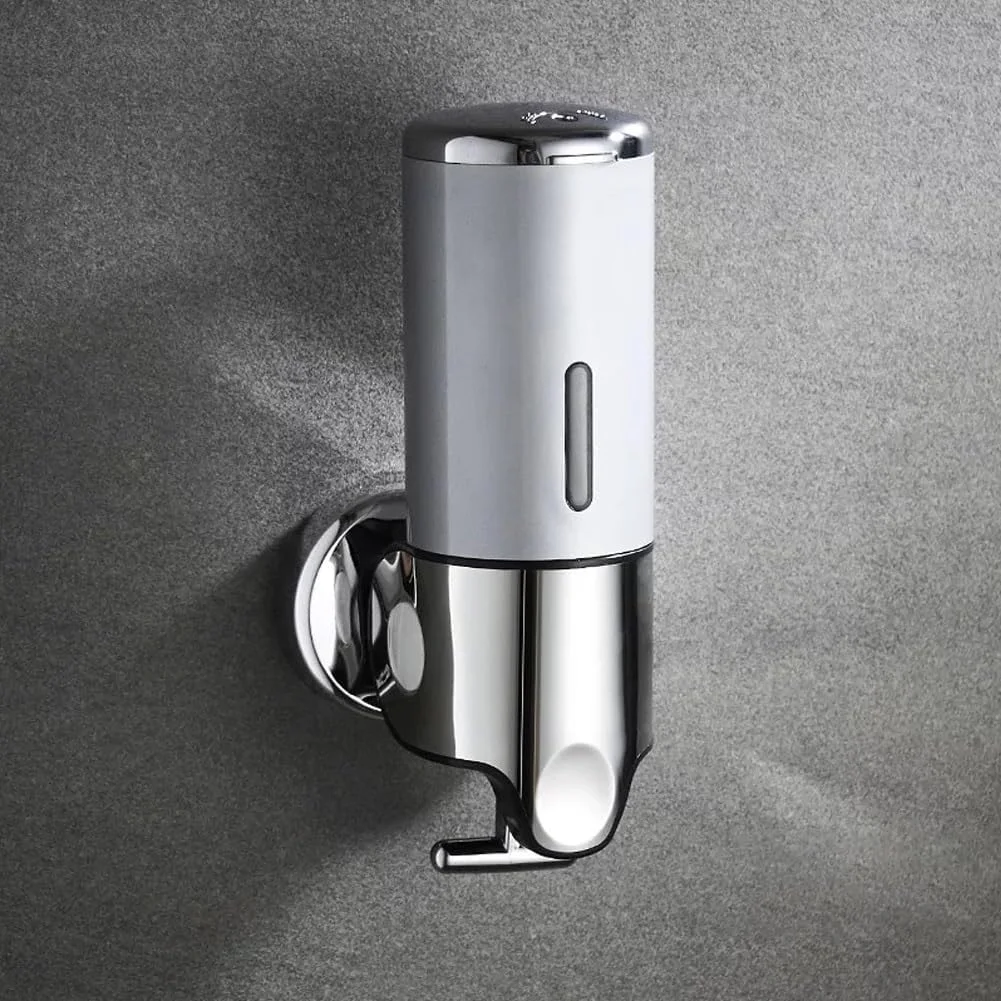 جامایع دیواری حمام، جا مایع دیواری برای حمام، جا شامپو و نرم کننده دیواری حمام، جا مایع برای دوش، جا مایع 3 در 1 (نقره ای، تک)