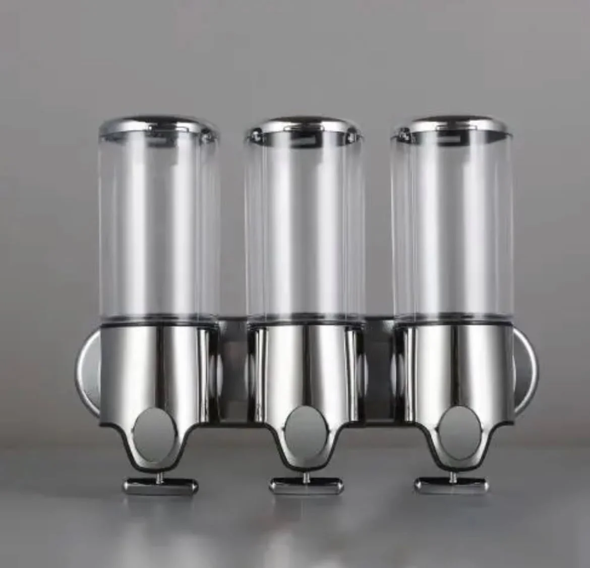 جا مایع و شامپو دیواری Blue Coral (تکی/دوتایی) سه تایی 500 میلی لیتری x 3 ظرف مایع شفاف، جا شامپو دیواری حمام (تکی)