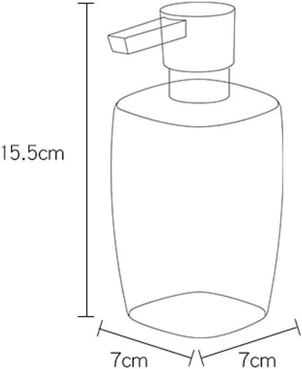ظرف صابون، بطری شامپو برای حمام، ظرف صابون رومیزی، ظرف لوسیون سرامیکی مناسب برای شامپو، لوسیون، آب صابون و دست (مشکی)